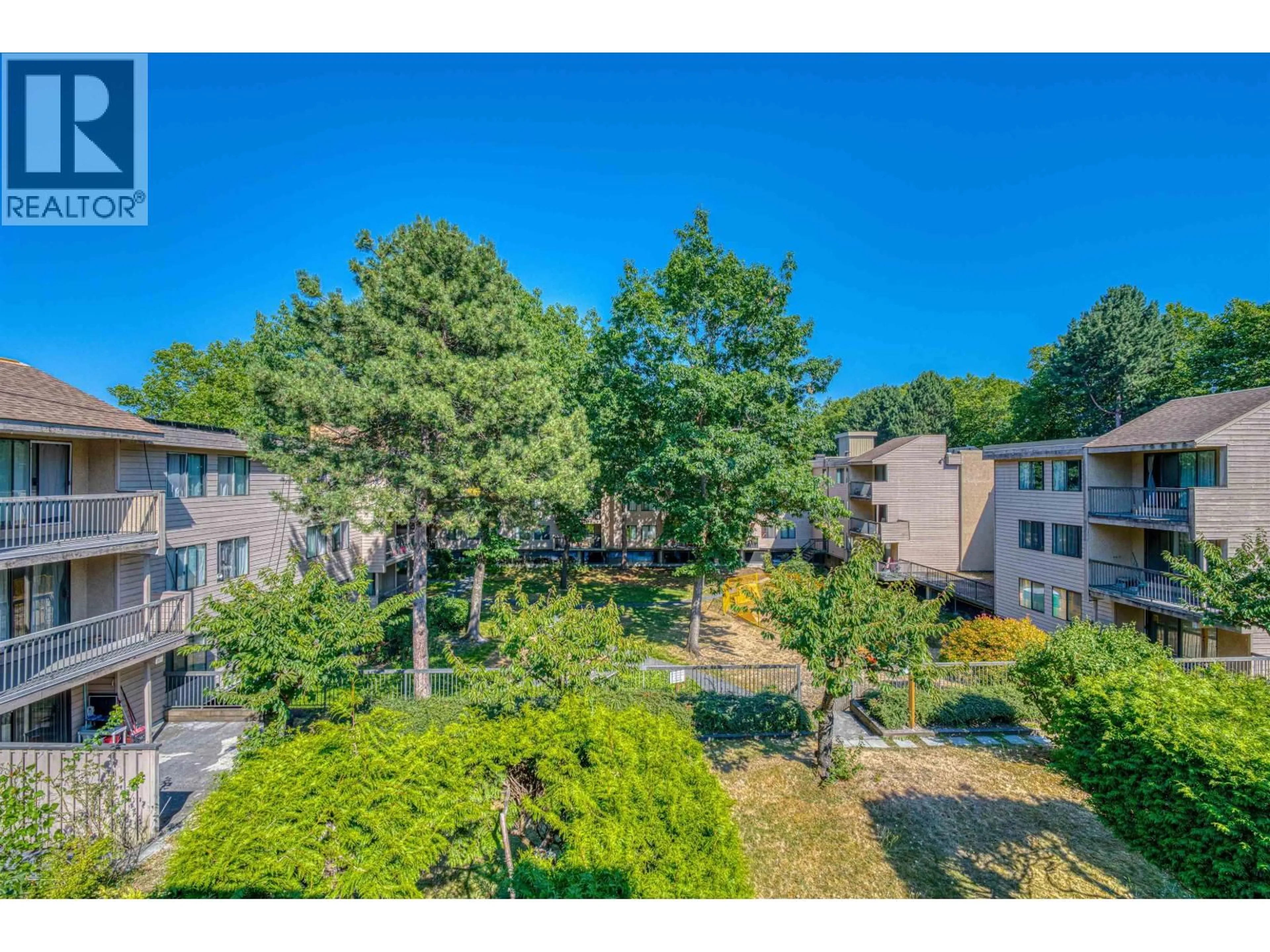 A pic from outside/outdoor area/front of a property/back of a property/a pic from drone, forest/trees view for 306 - 5500 COONEY ROAD, Richmond British Columbia V6X3E5