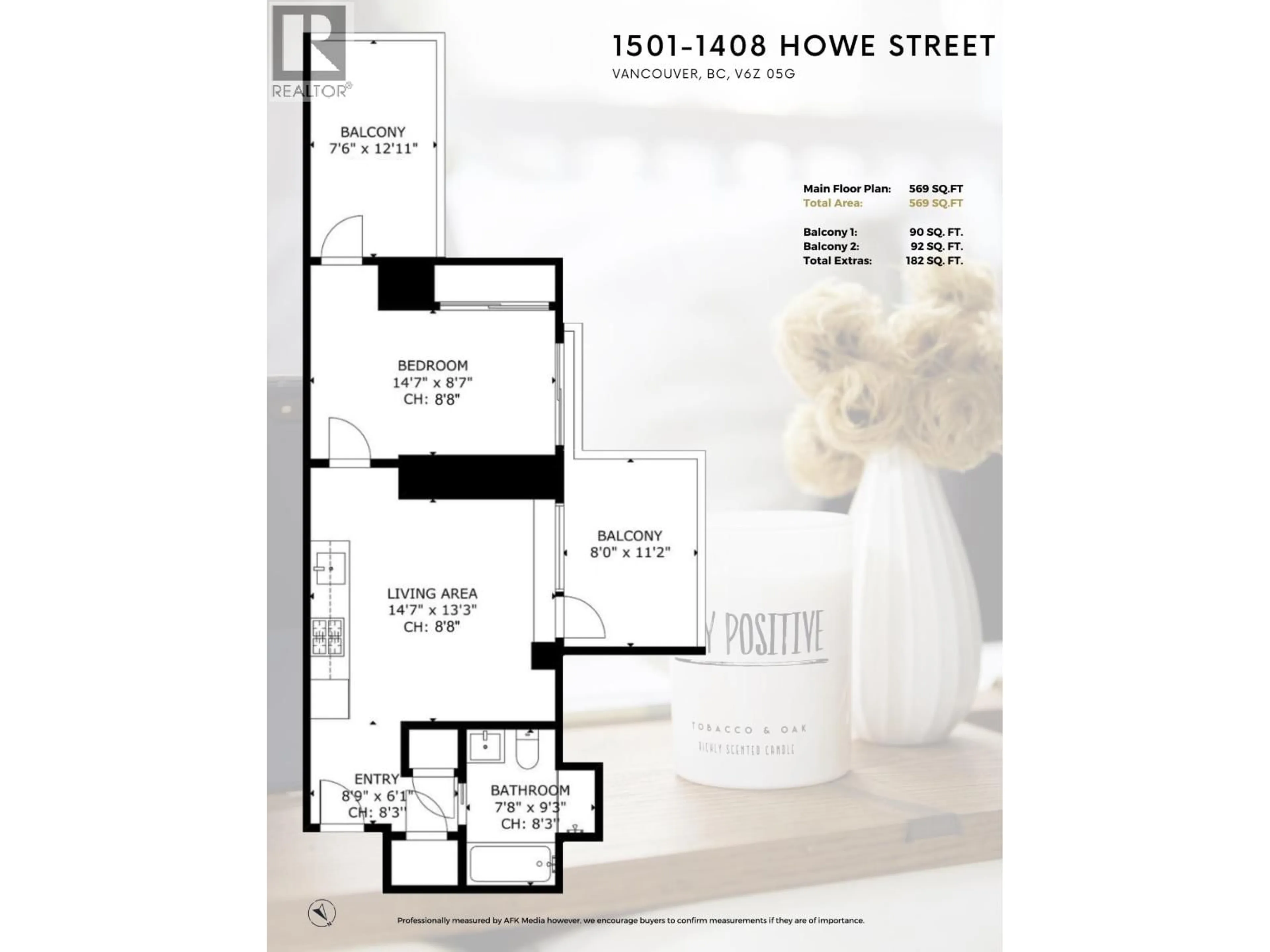 Floor plan for 1501 - 1480 HOWE STREET, Vancouver British Columbia V6Z0G5