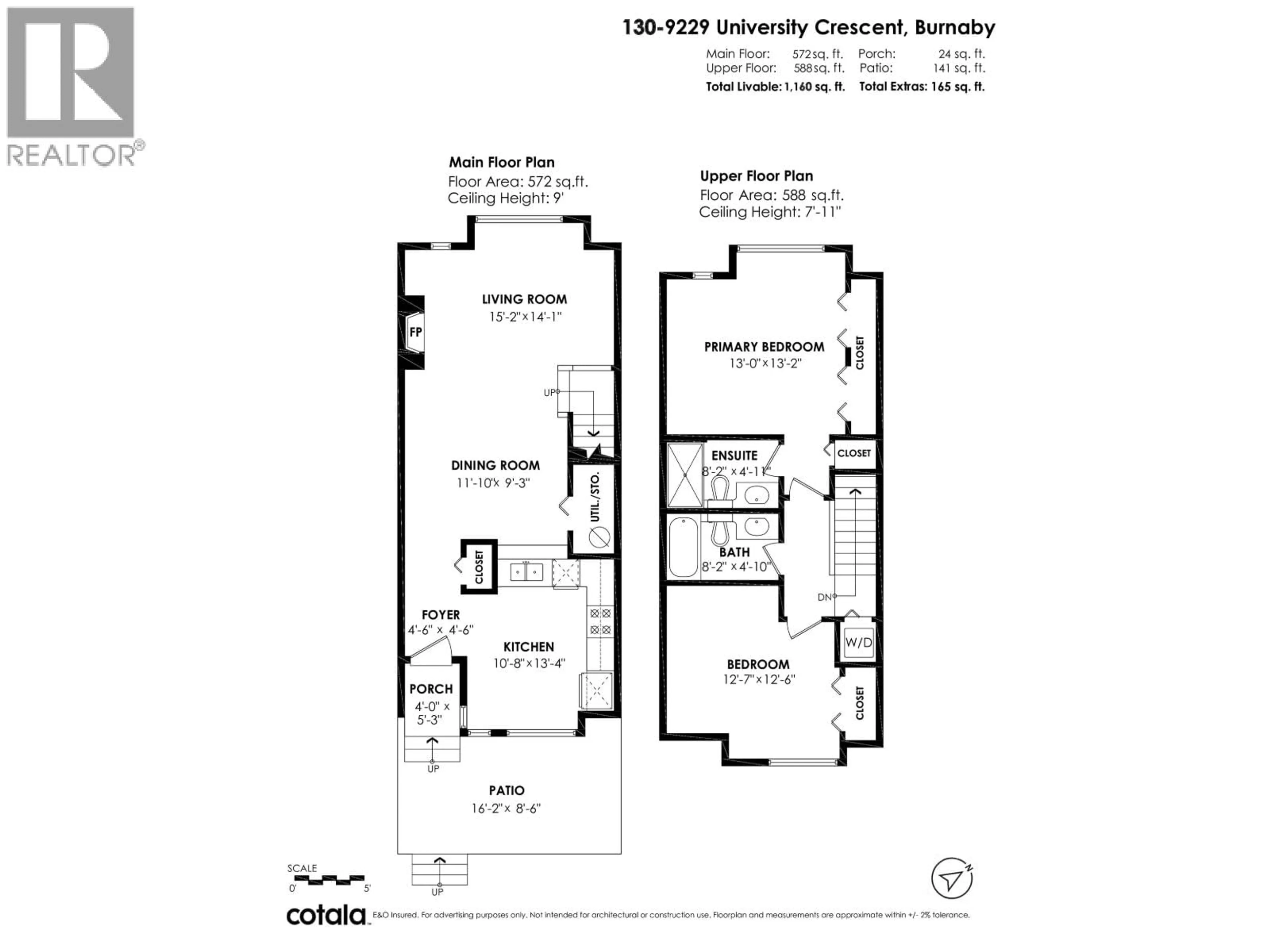 Floor plan for 130 - 9229 UNIVERSITY CRESCENT, Burnaby British Columbia V5A4Z2
