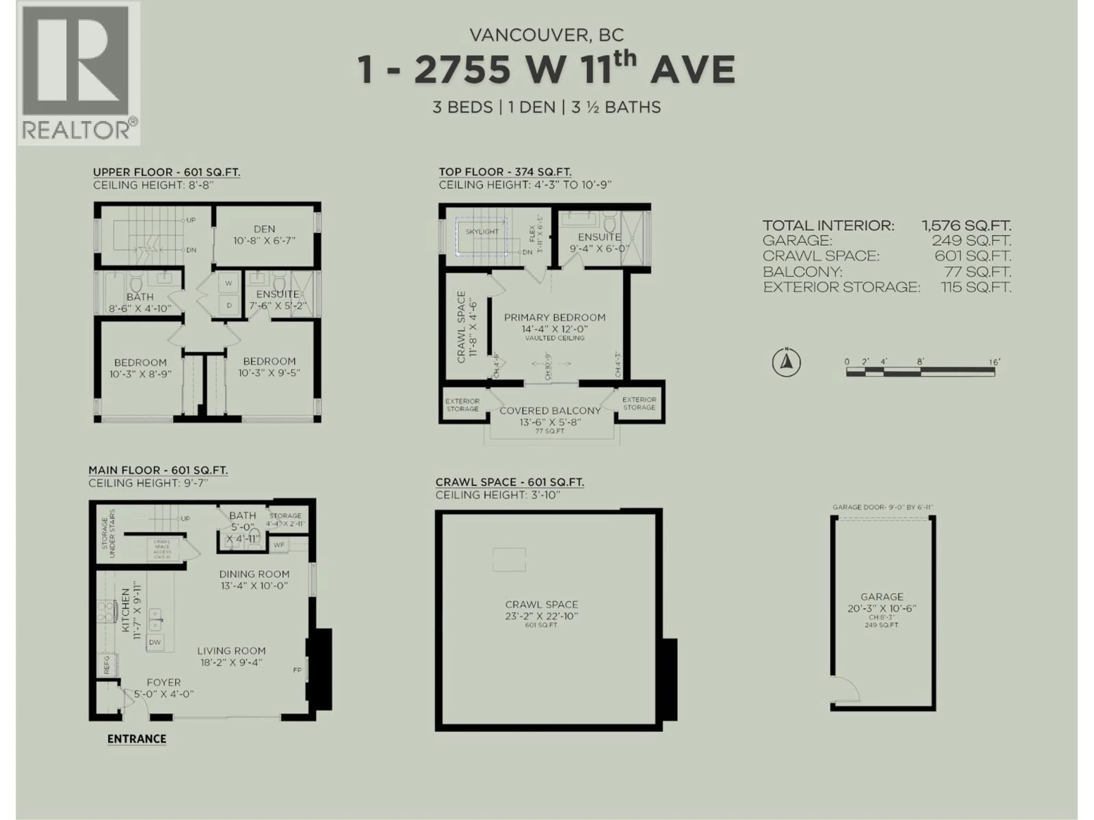 Floor plan for 1 - 2755 11TH AVENUE, Vancouver British Columbia V6K2L8