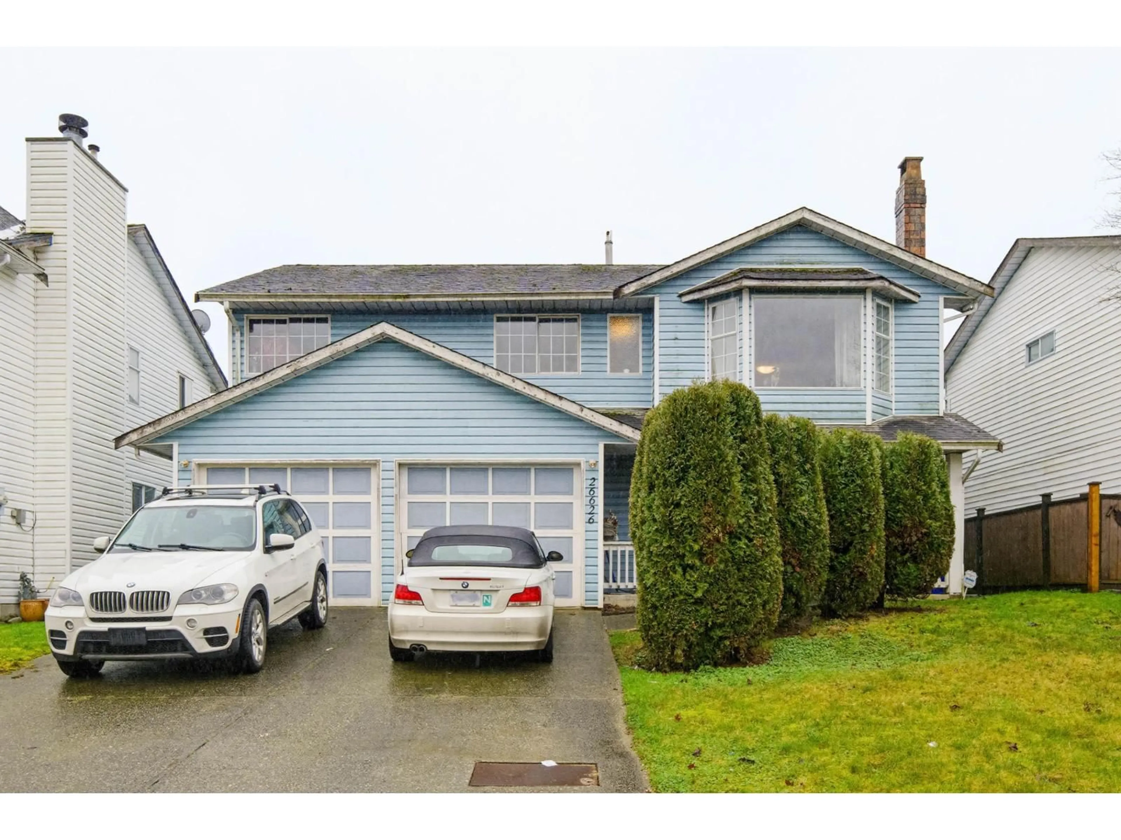 Home with vinyl exterior material, street for 26626 30A AVENUE, Langley British Columbia V4W3C8