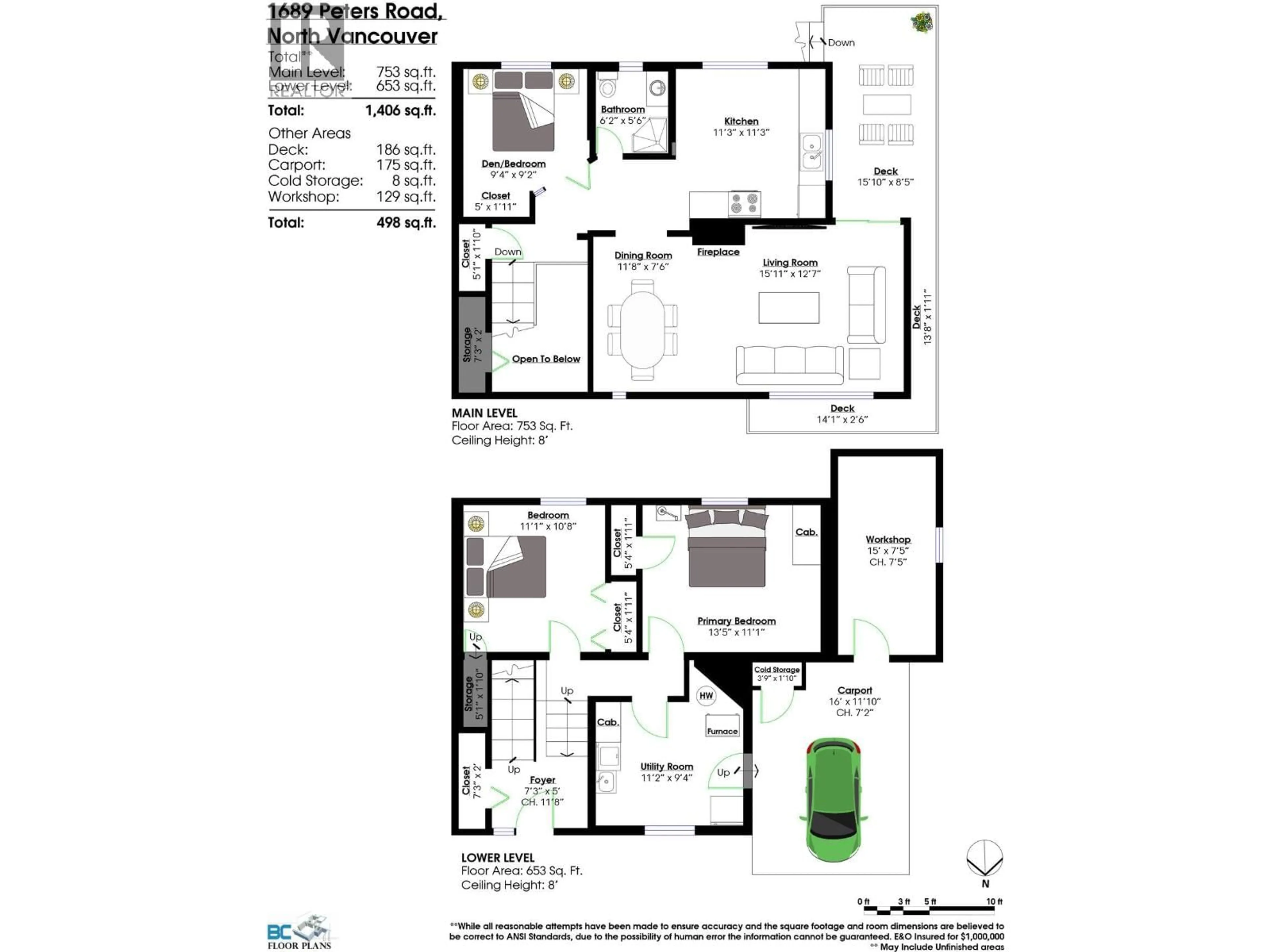 Floor plan for 1689 PETERS ROAD, North Vancouver British Columbia V1J1Y7