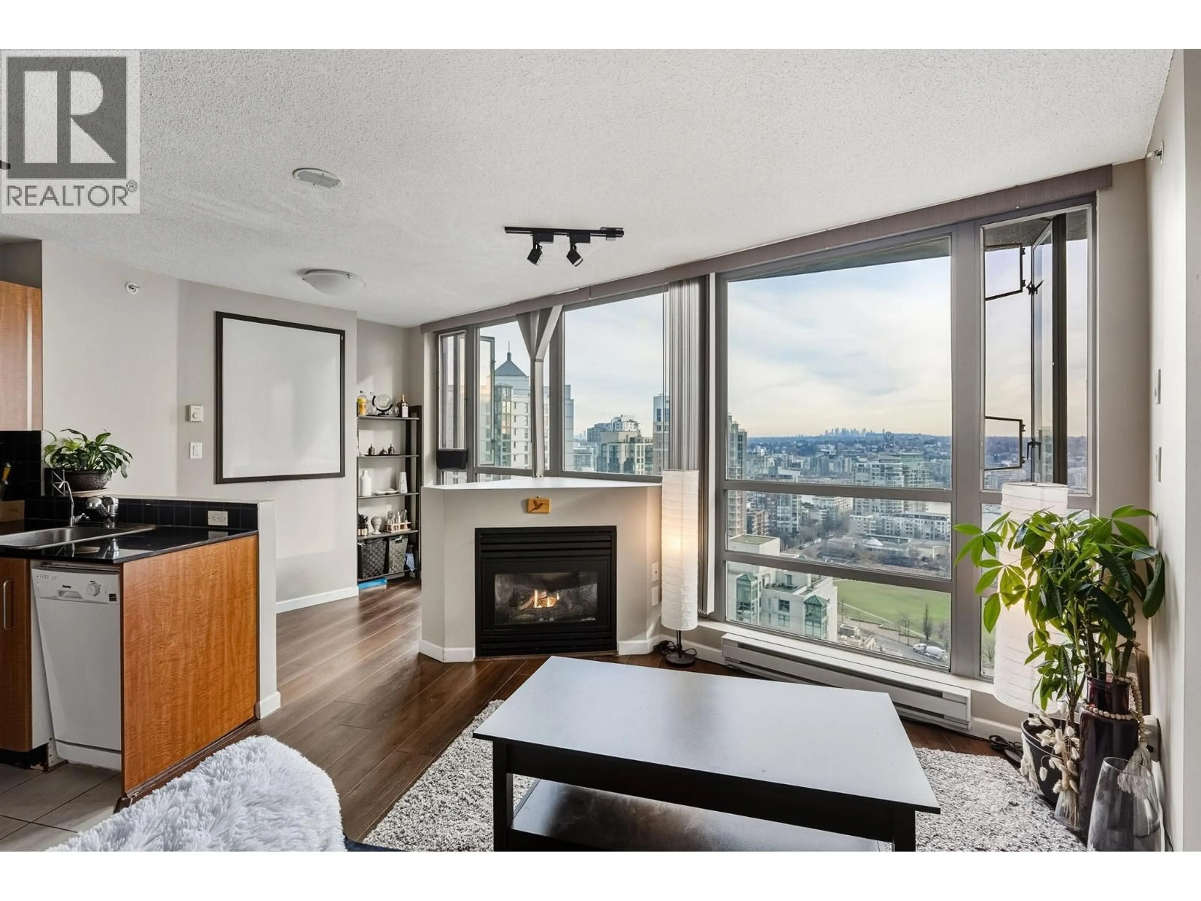 Living room with furniture, wood/laminate floor for 2610 - 501 PACIFIC STREET, Vancouver British Columbia V6Z2X6