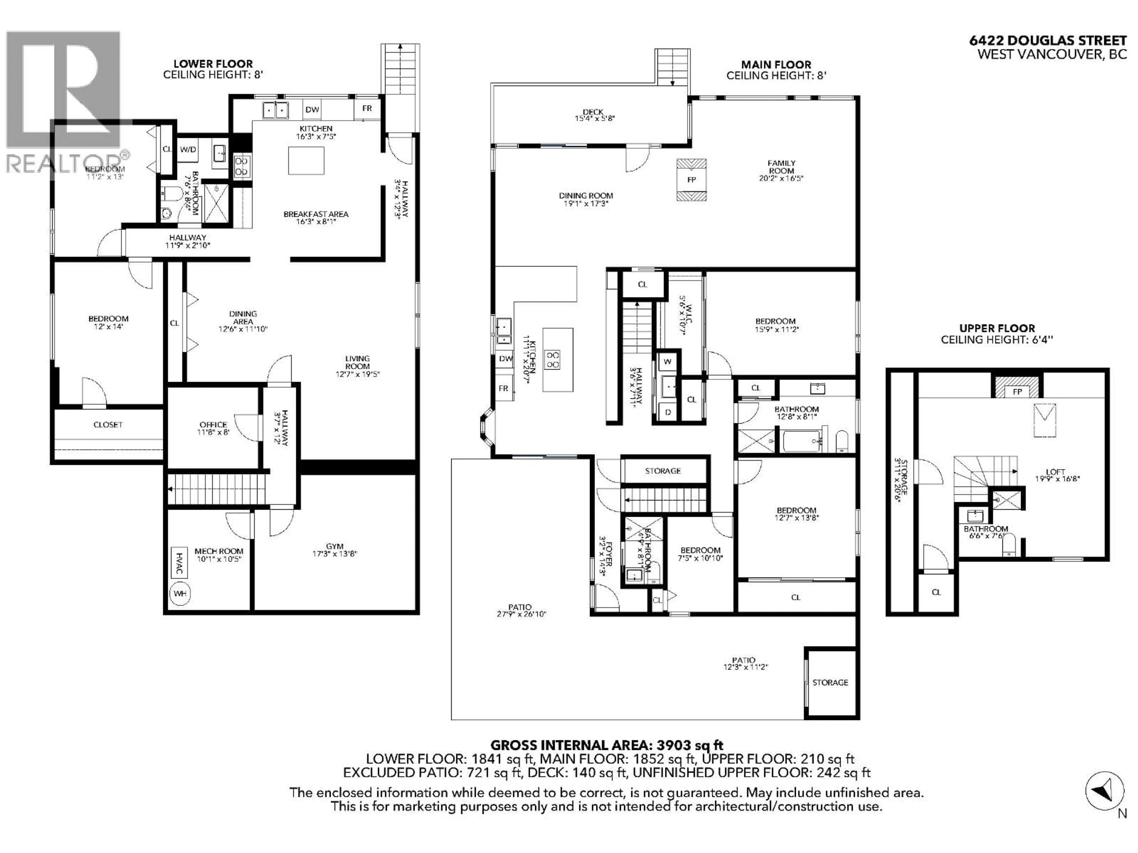 Floor plan for 6422 DOUGLAS STREET, West Vancouver British Columbia V7W2G2