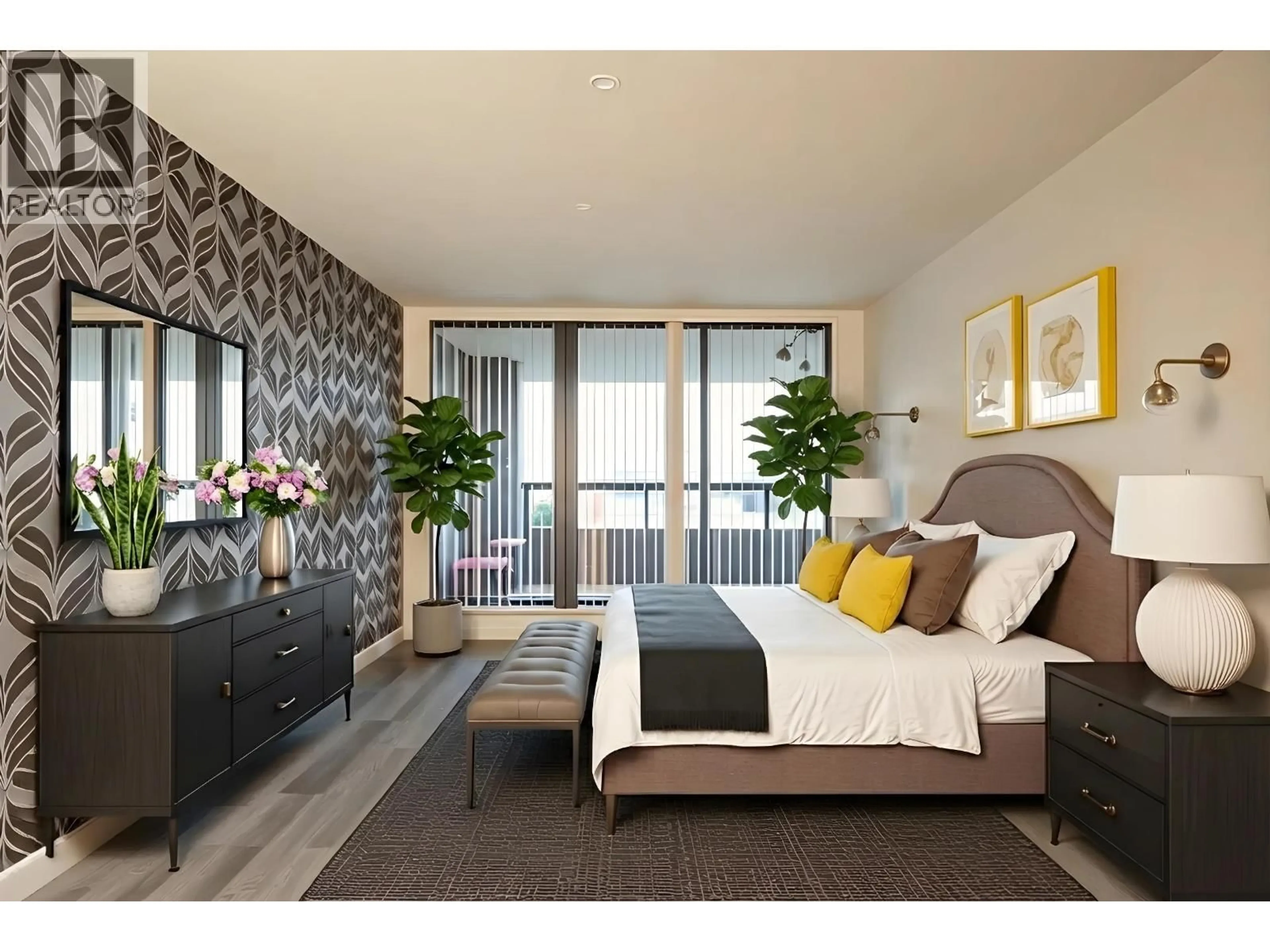 Bedroom with bed, unknown for 304 - 4380 HALIFAX STREET, Burnaby British Columbia V5C6R3