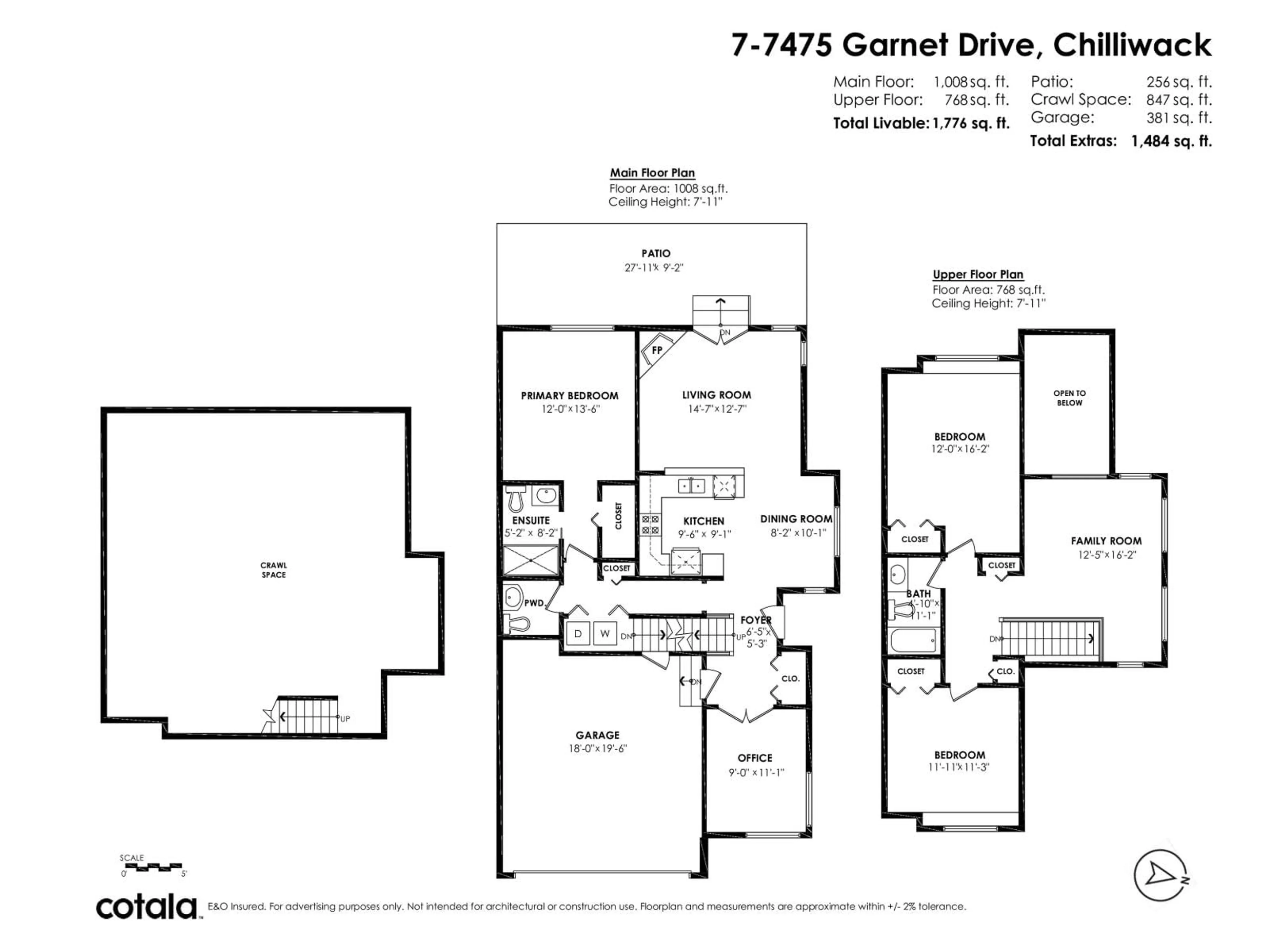 Floor plan for 7 - 7475 GARNET DRIVE, Chilliwack British Columbia V2R5W7