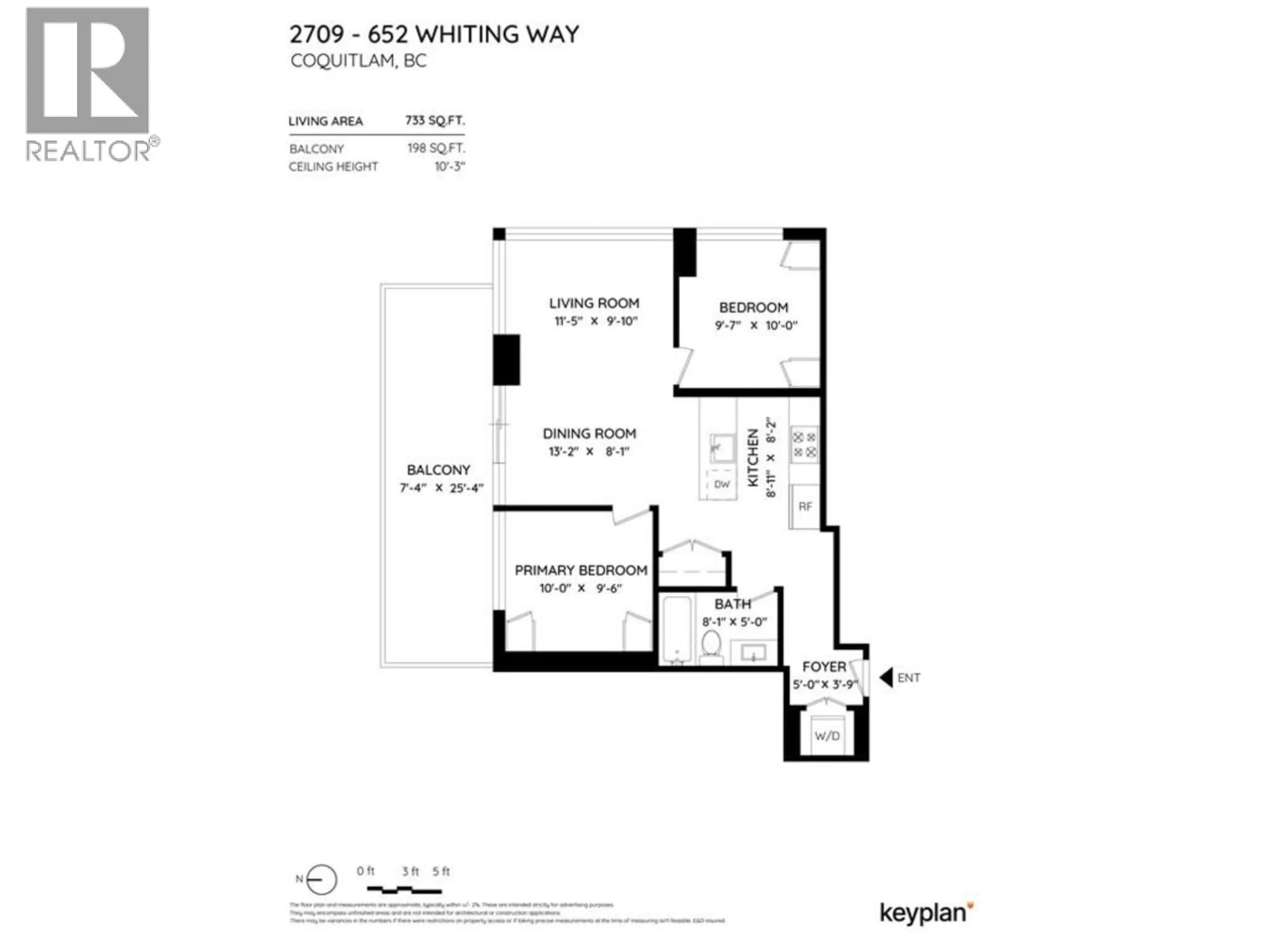 Floor plan for 2209 - 652 WHITING WAY, Coquitlam British Columbia V3J0K3