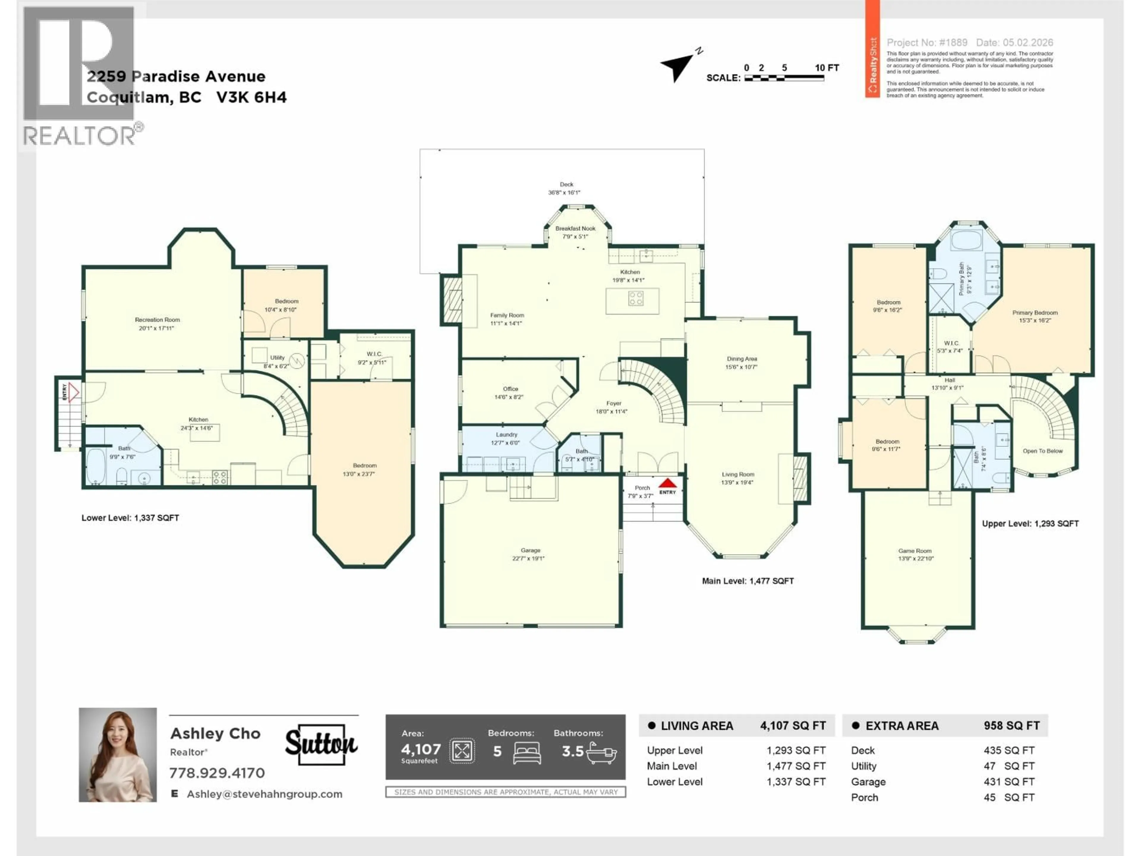 Floor plan for 2259 PARADISE AVENUE, Coquitlam British Columbia V3K6H4