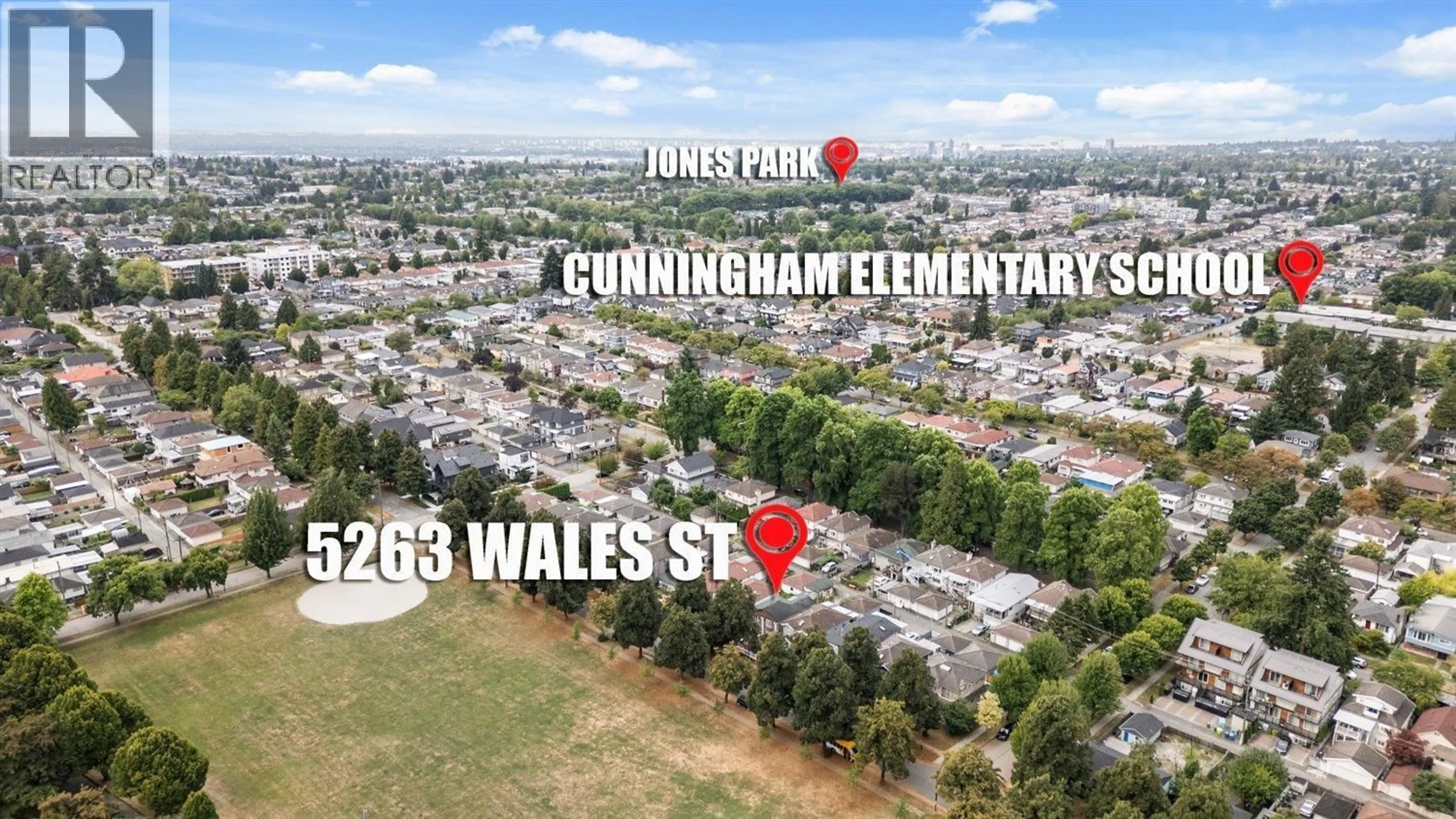 A pic from outside/outdoor area/front of a property/back of a property/a pic from drone, street for 5263 WALES STREET, Vancouver British Columbia V5R3M7