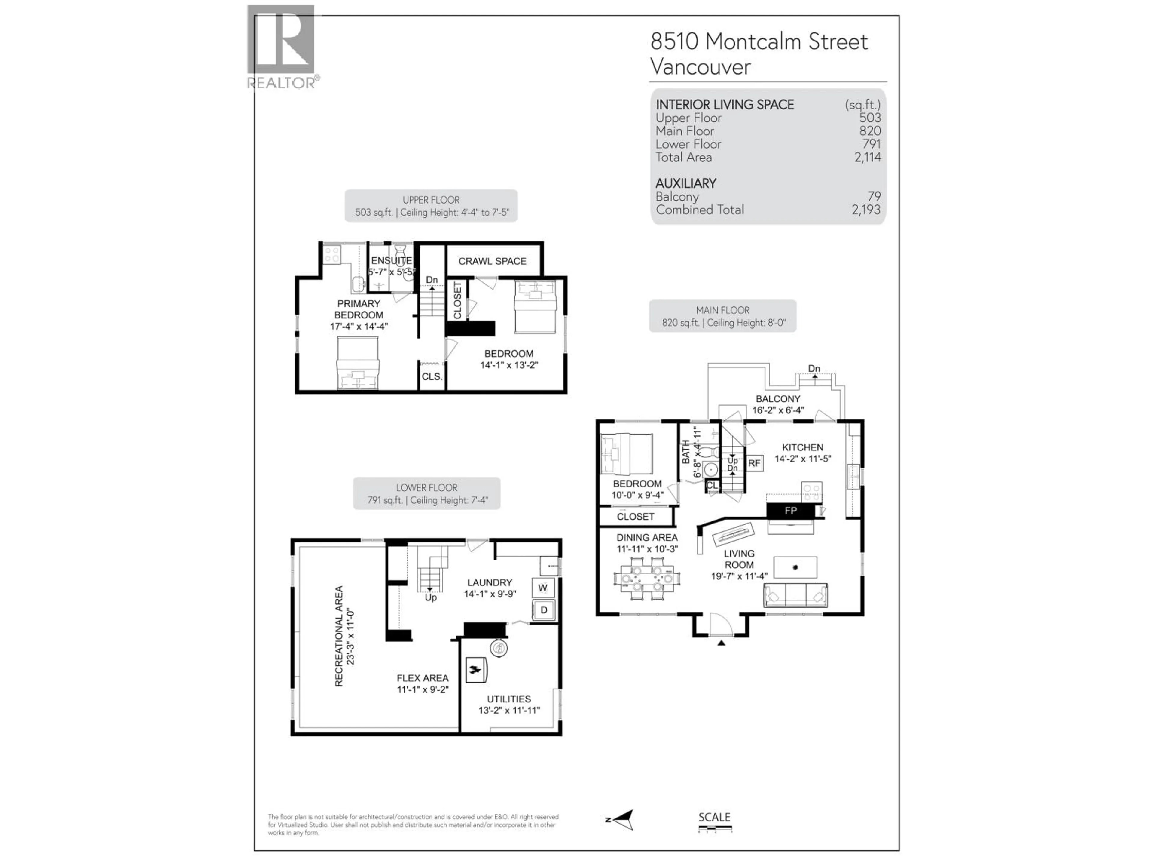 Floor plan for 8510 MONTCALM STREET, Vancouver British Columbia V6P4P7