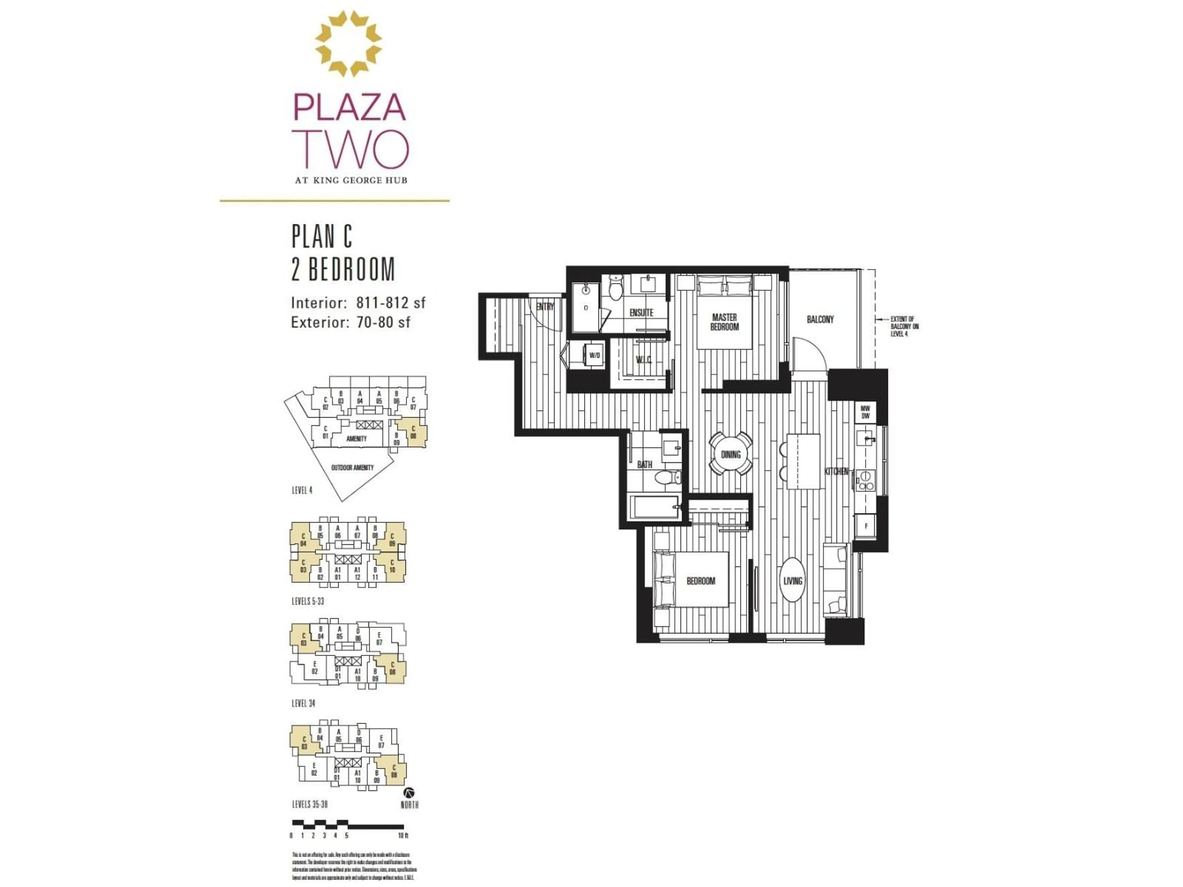 Floor plan for 3303 - 13745 GEORGE JUNCTION, Surrey British Columbia V3T4Y3