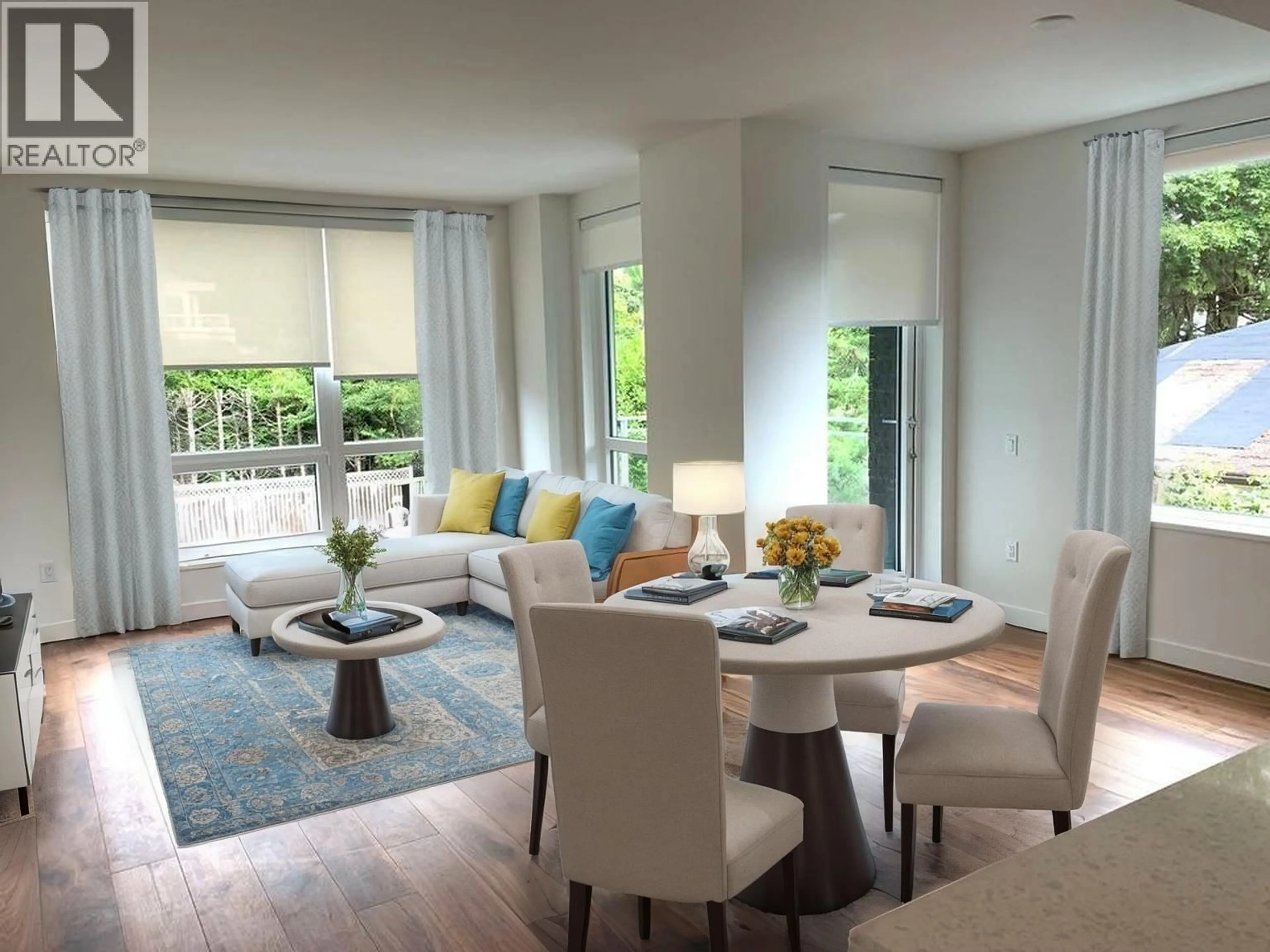 Living room with furniture, wood/laminate floor for 204 - 5058 CAMBIE STREET, Vancouver British Columbia V5Z2Z5