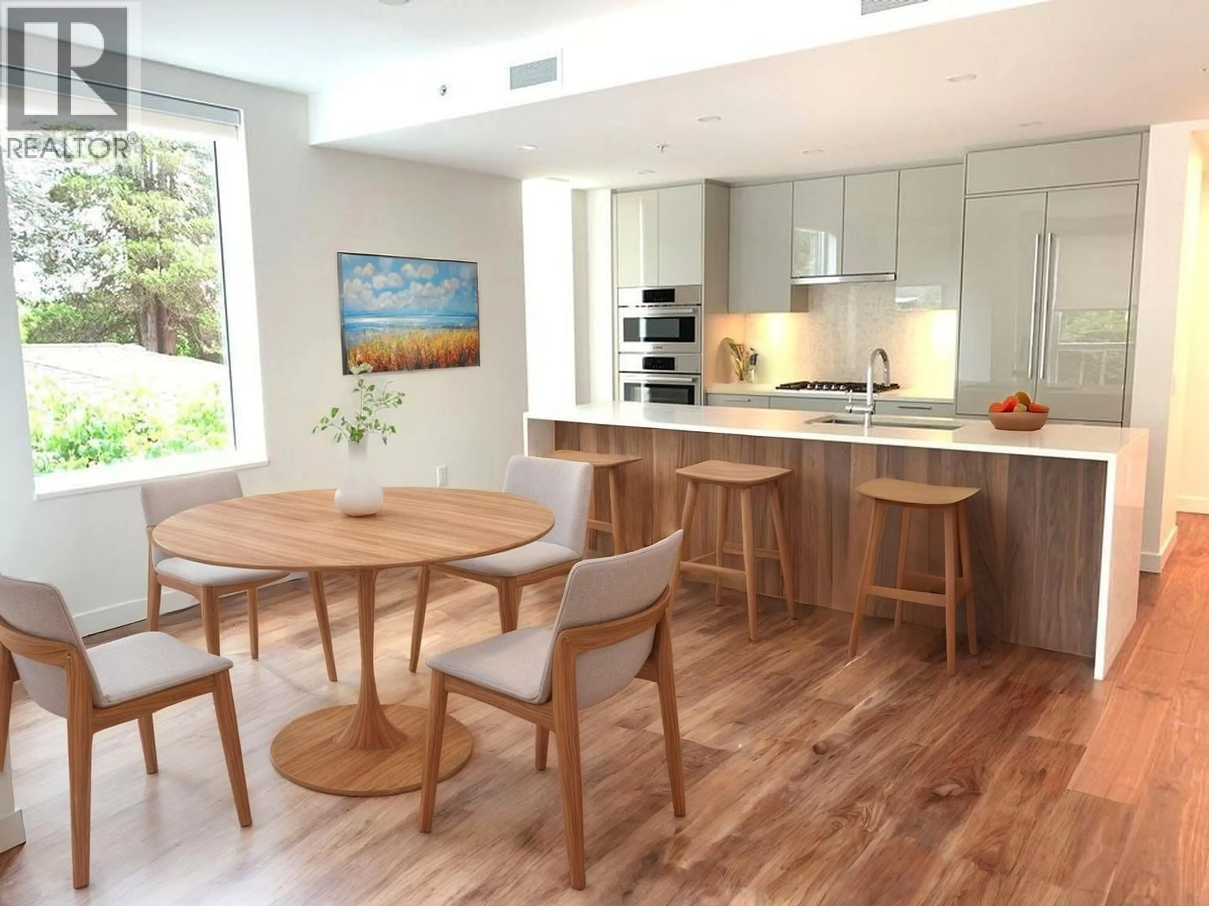 Contemporary kitchen, wood/laminate floor for 204 - 5058 CAMBIE STREET, Vancouver British Columbia V5Z2Z5