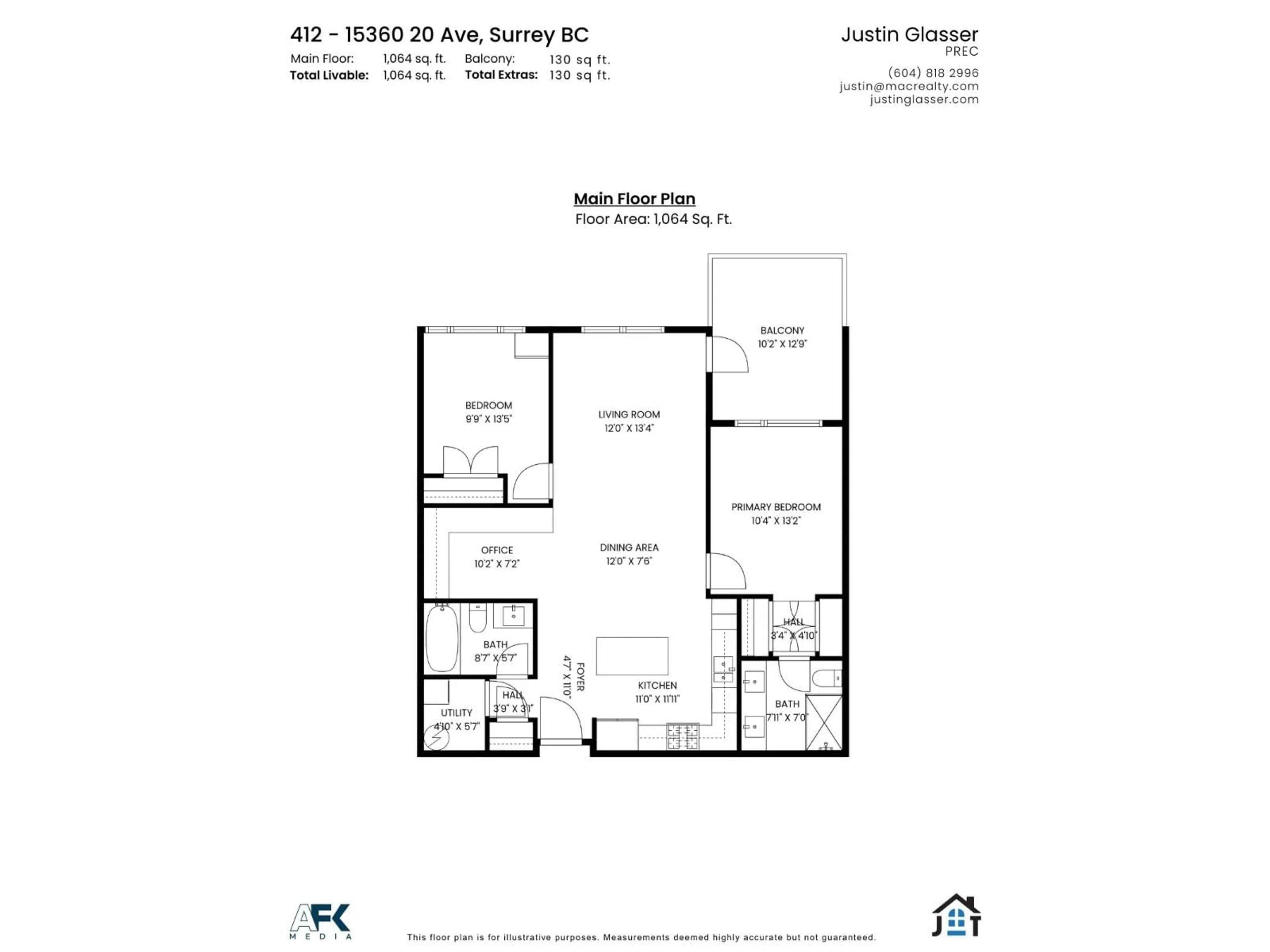 Floor plan for 412 - 15360 20TH AVENUE, Surrey British Columbia V4A2A3