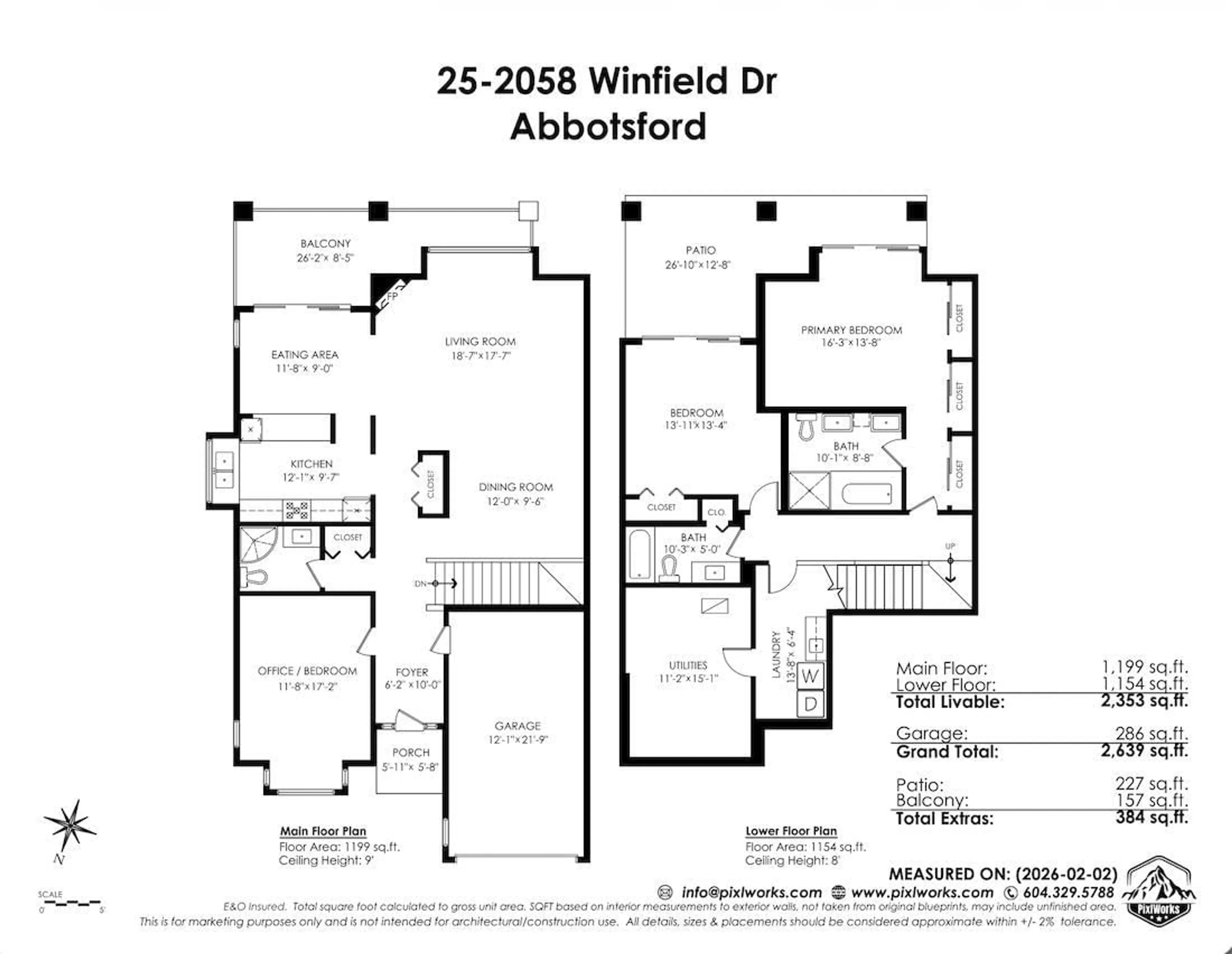 Floor plan for 25 - 2058 WINFIELD DRIVE, Abbotsford British Columbia V3G1M4