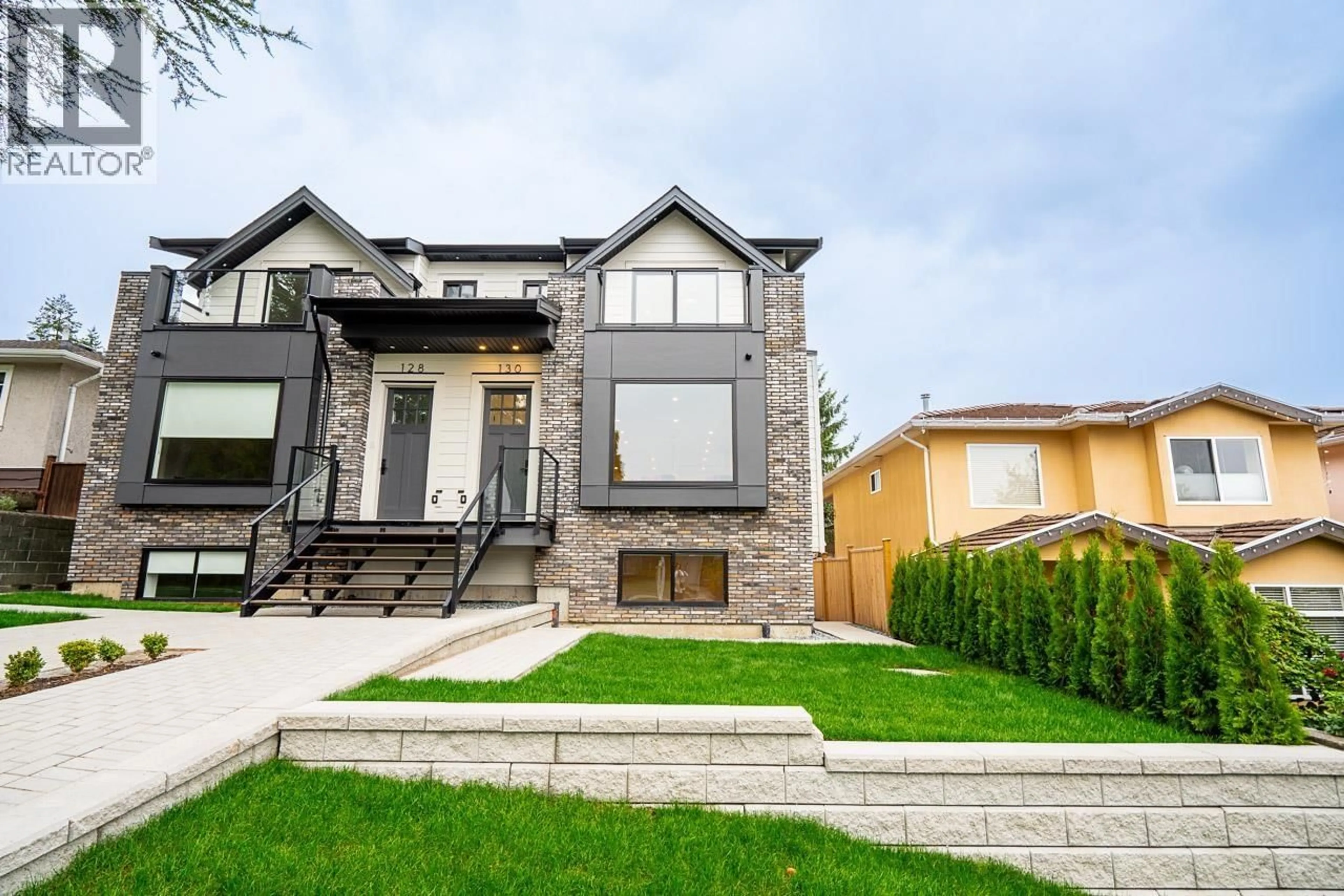 Home with brick exterior material, street for 2 - 128 GROSVENOR AVENUE, Burnaby British Columbia V5B1J2