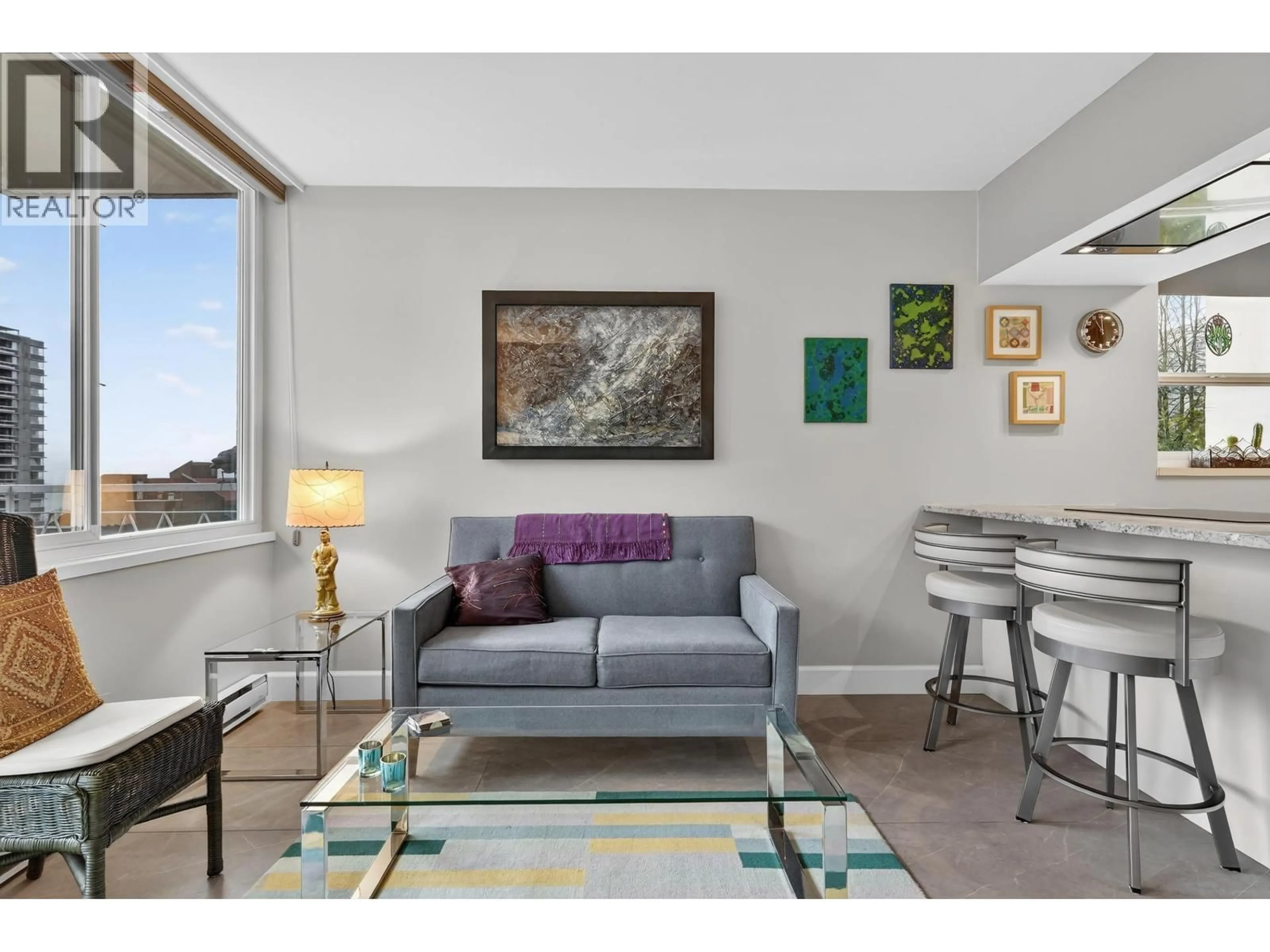 Living room with furniture, unknown for 402 - 1100 HARWOOD STREET, Vancouver British Columbia V6E1R7