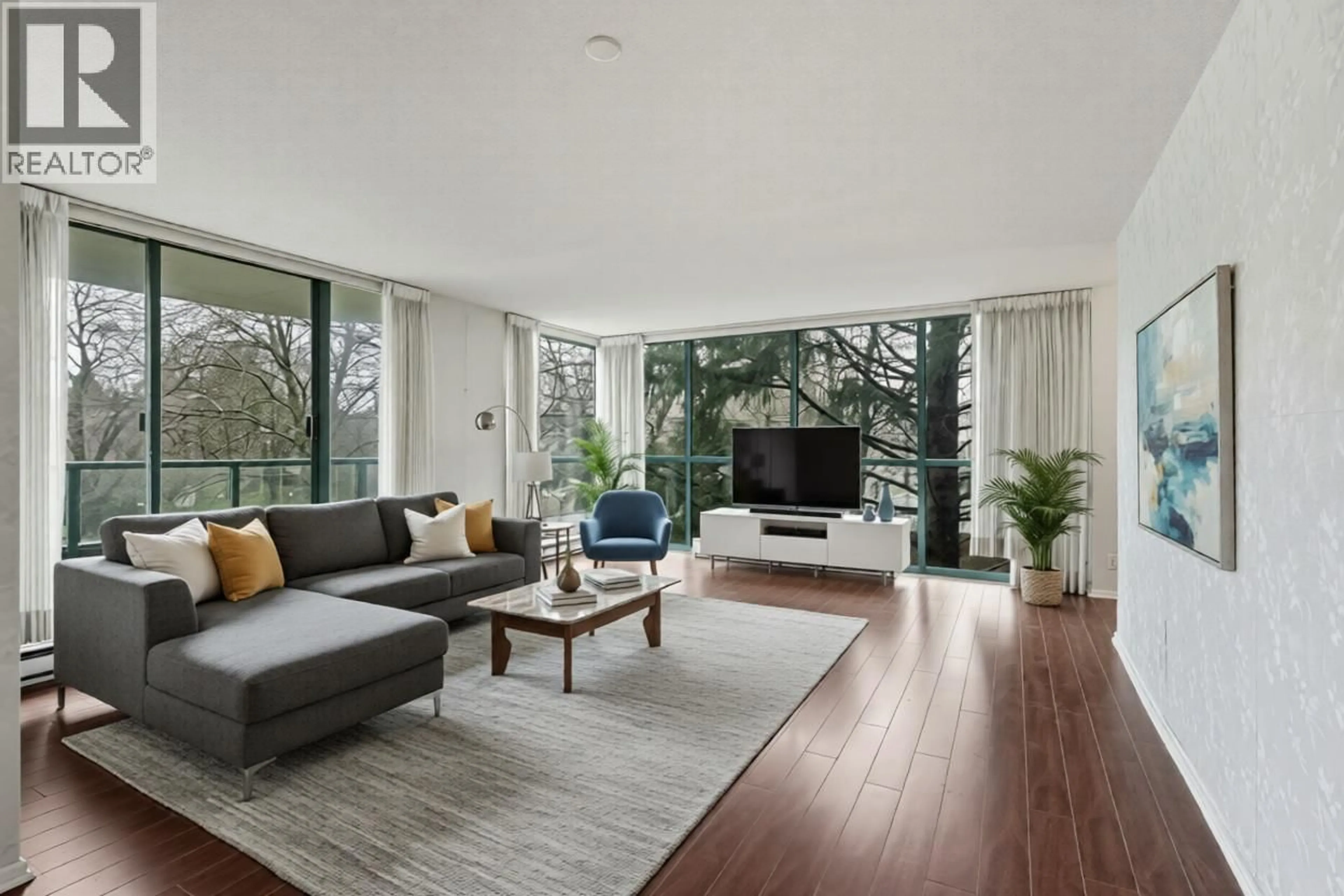 Living room with furniture, unknown for 305 - 8811 LANSDOWNE ROAD, Richmond British Columbia V6X3T4