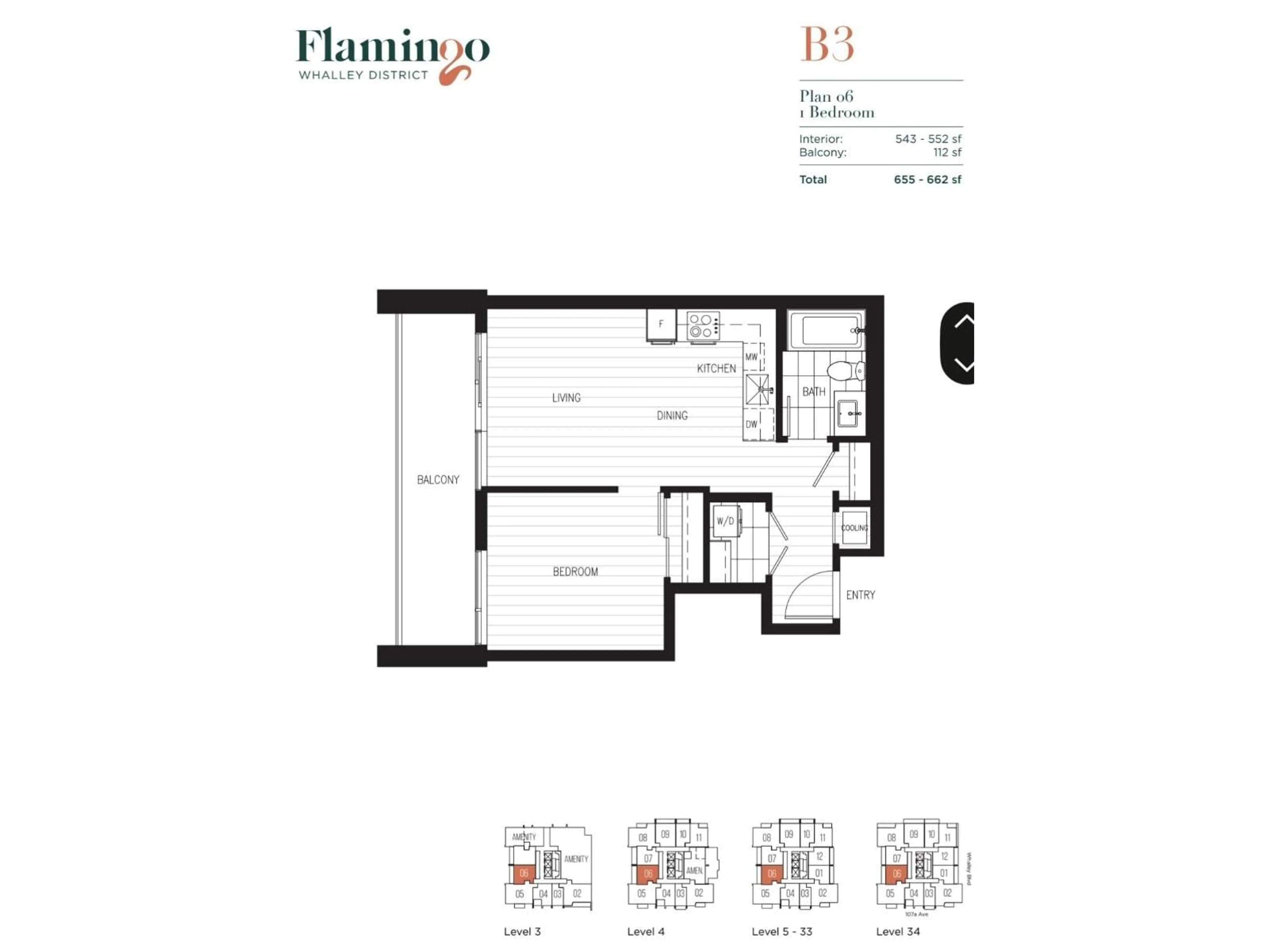 Floor plan for 706 - 13675 107A AVENUE, Surrey British Columbia V3T2H2