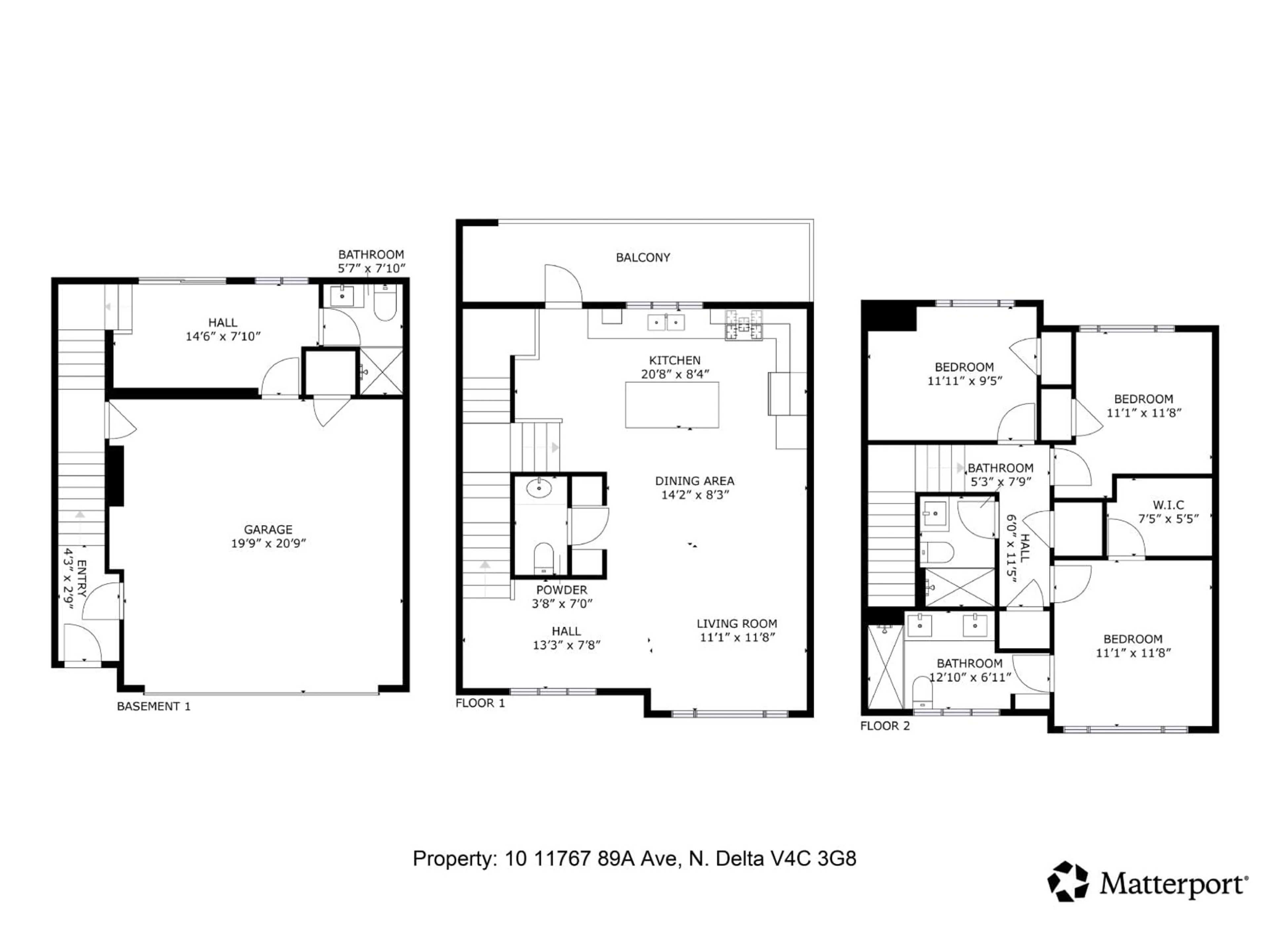 Floor plan for 10 - 11767 89A AVENUE, Delta British Columbia V4C3G8
