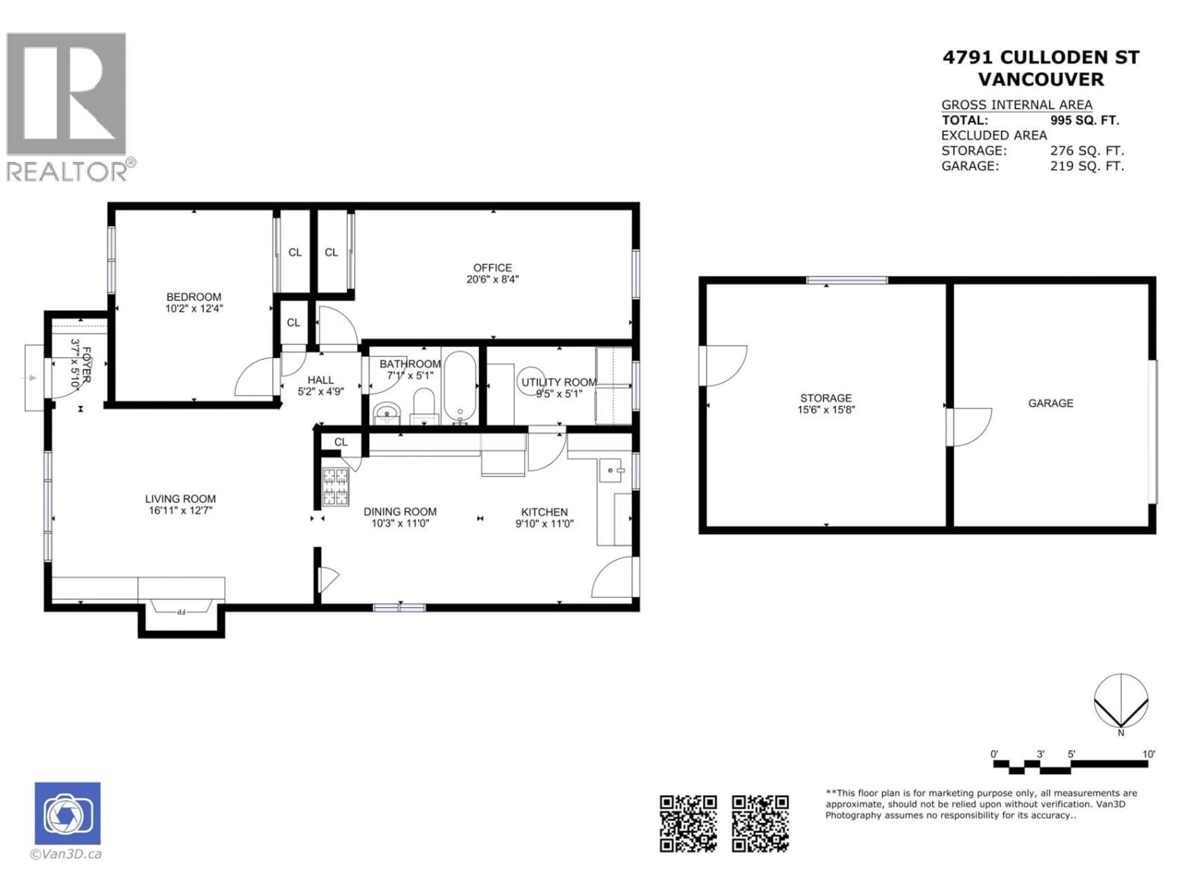 Floor plan for 4791 CULLODEN STREET, Vancouver British Columbia V5V4X8