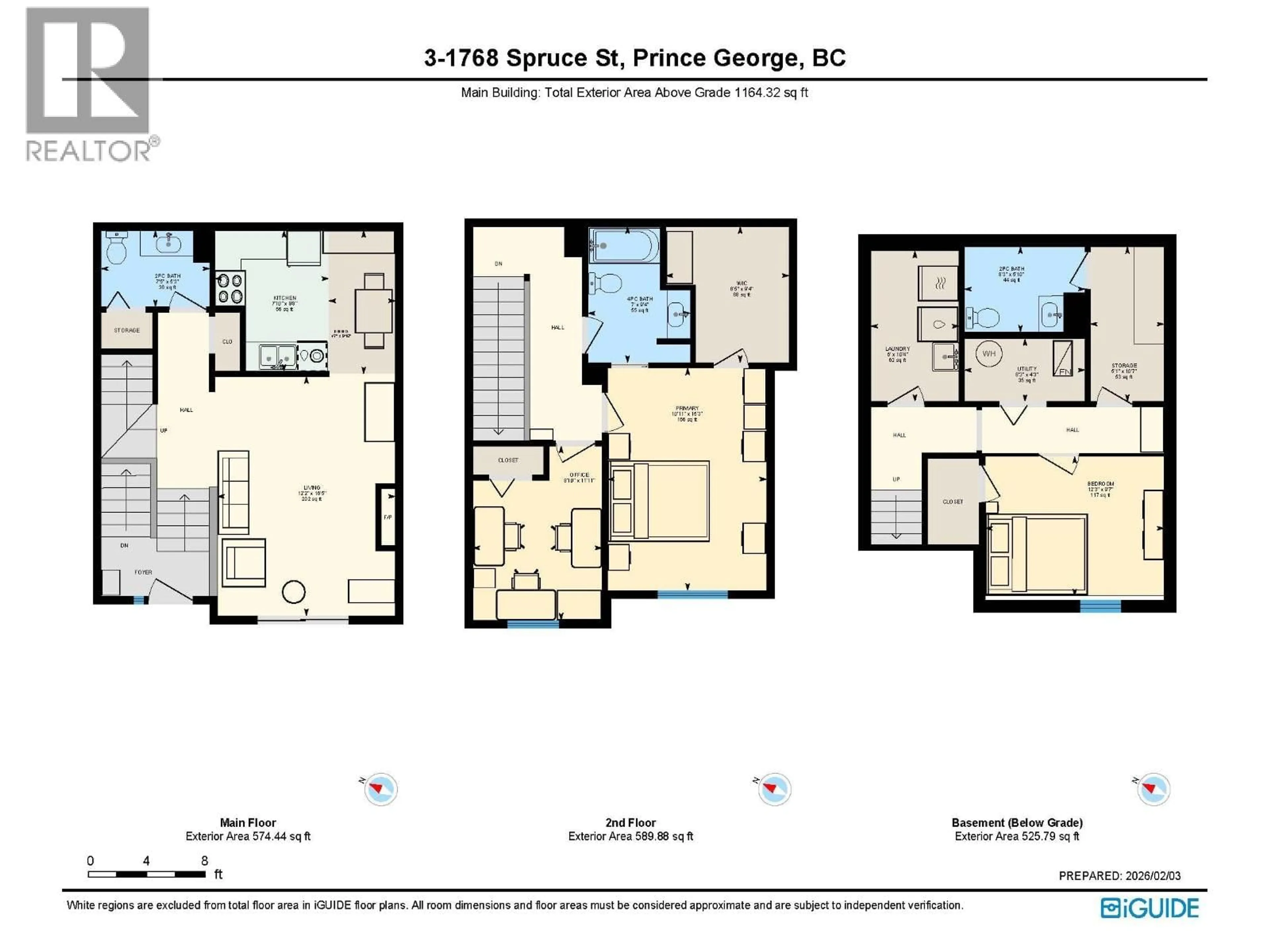 Floor plan for 3 - 1768 SPRUCE STREET, Prince George British Columbia V2L2R4