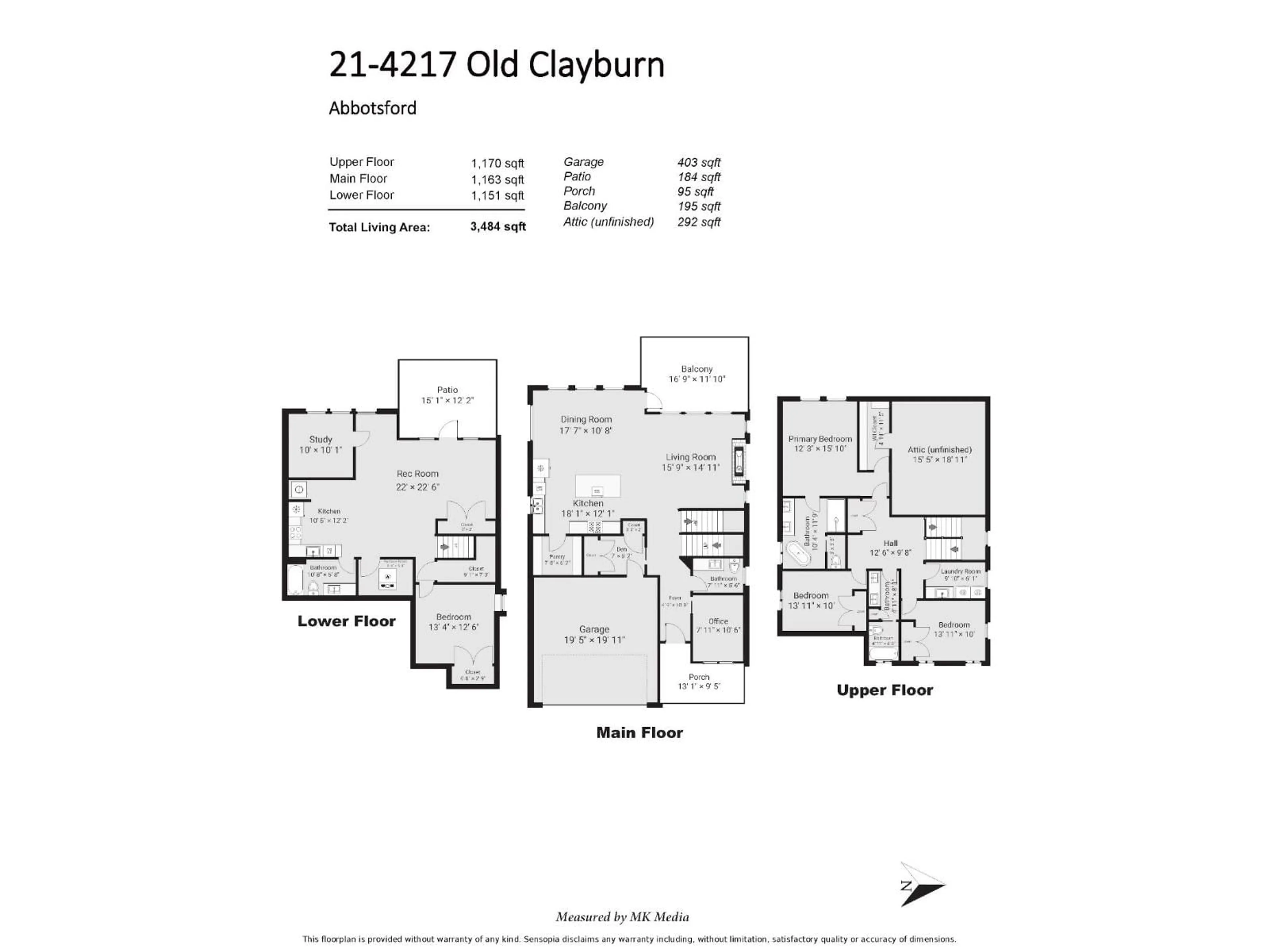 Floor plan for 21 - 4217 OLD CLAYBURN ROAD, Abbotsford British Columbia V3G1L5