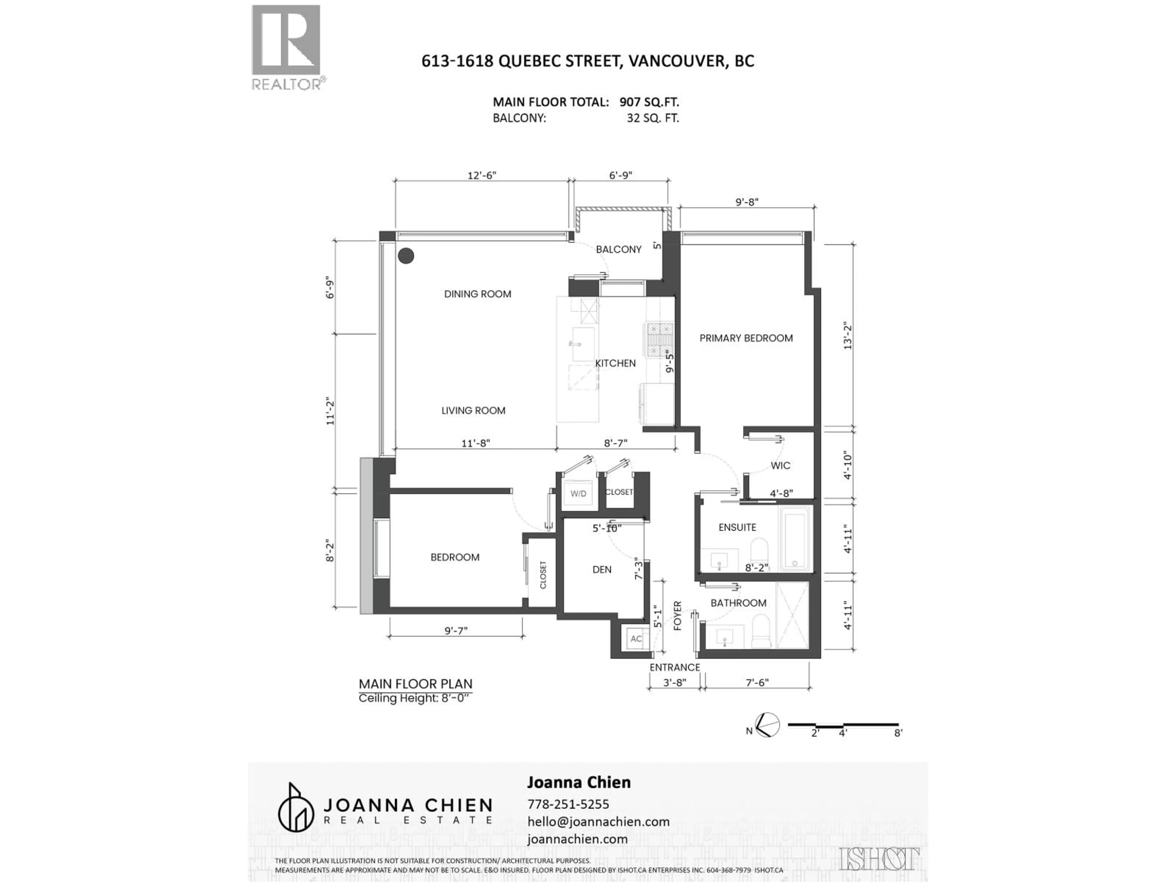 Floor plan for 613 - 1618 QUEBEC STREET, Vancouver British Columbia V6A0C5