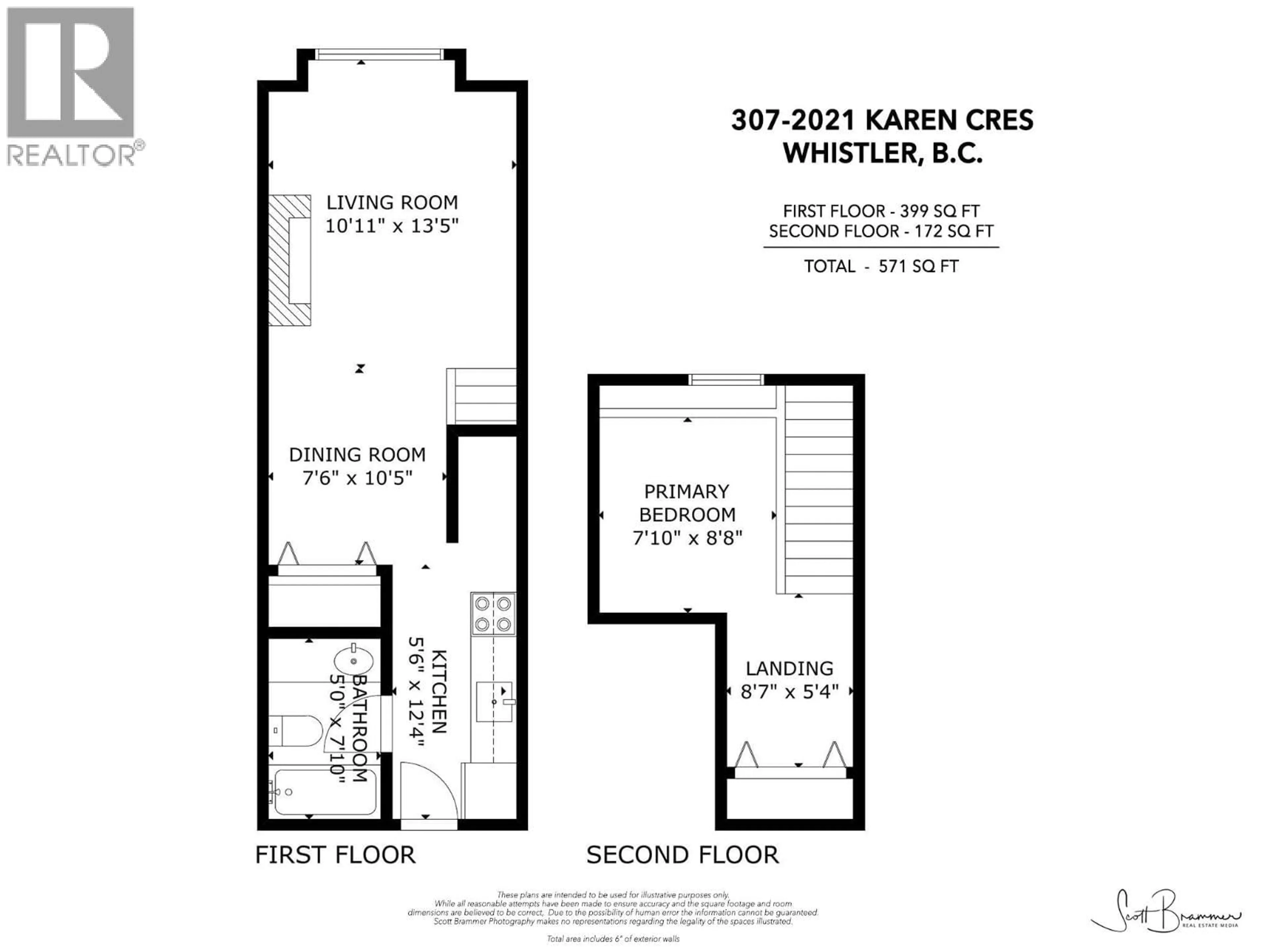 Floor plan for 307 - 2021 KAREN CRESCENT, Whistler British Columbia V8E0H1