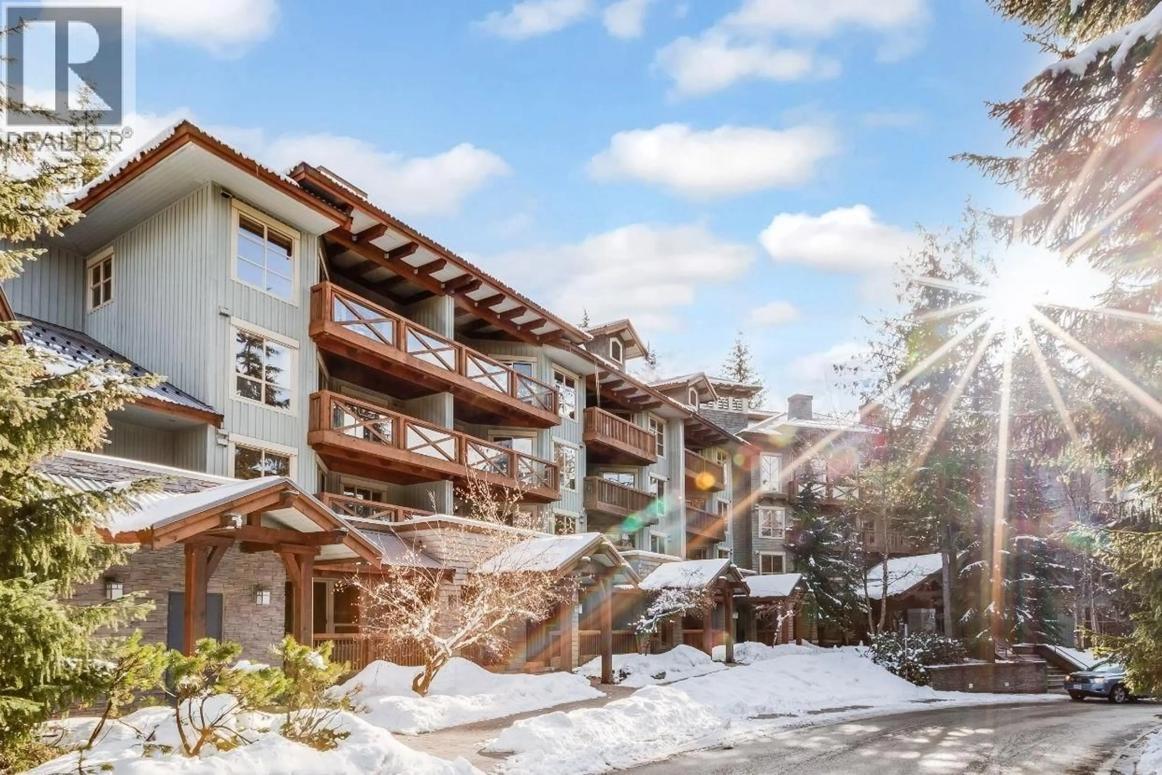 Patio, mountain view for 214G4 - 4653 BLACKCOMB WAY, Whistler British Columbia V8E0Y9