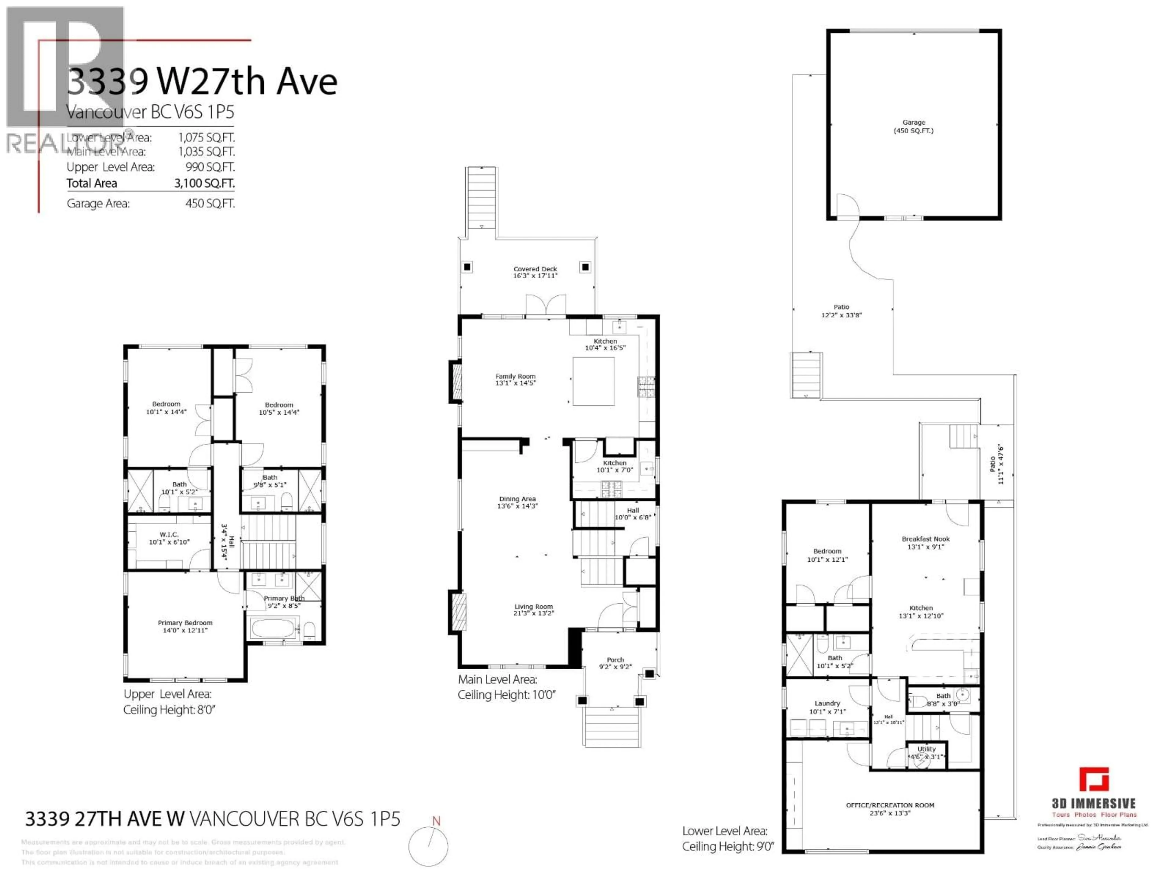 Floor plan for 3339 27TH AVENUE, Vancouver British Columbia V6S1P5