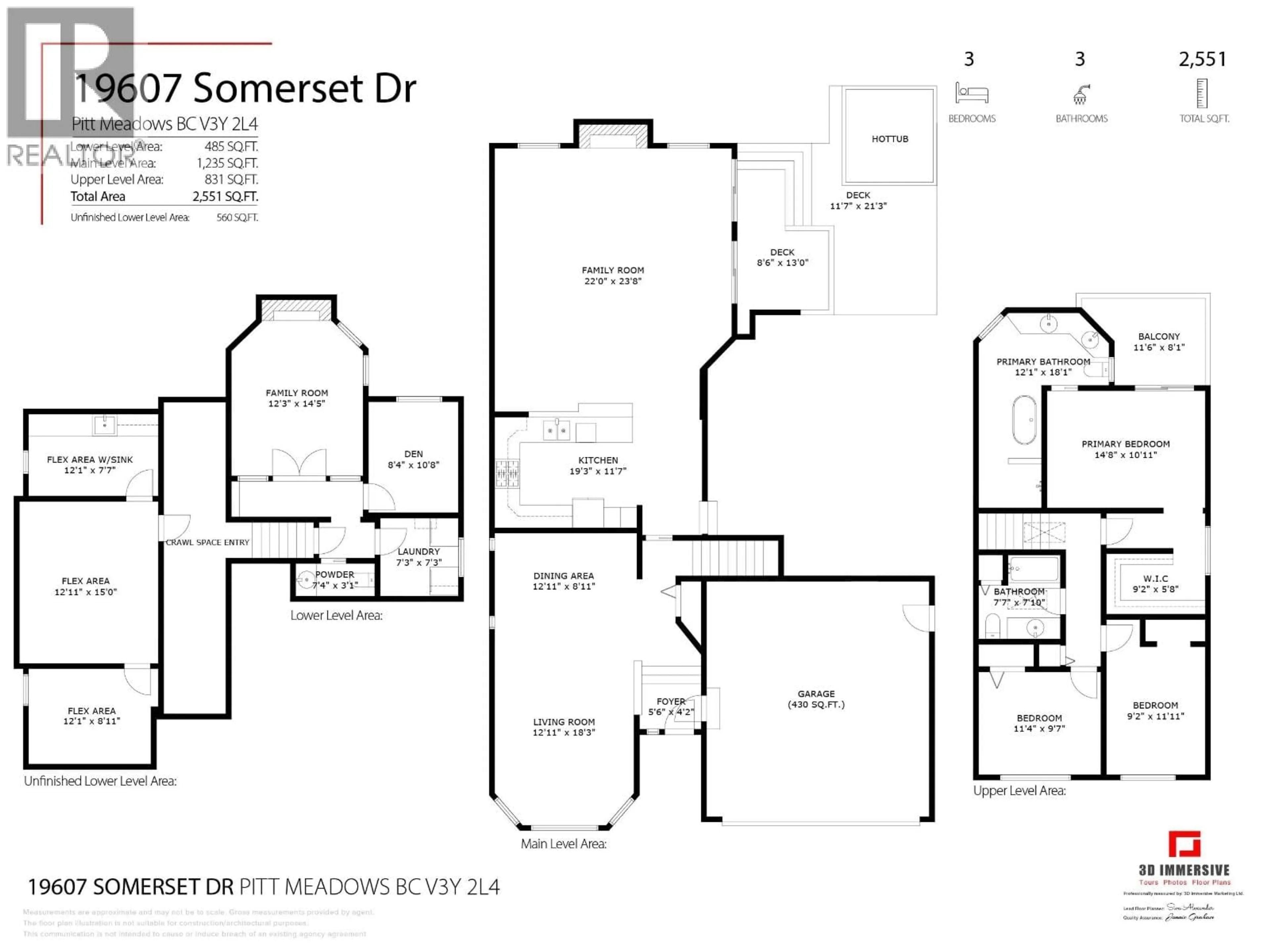 Floor plan for 19607 SOMERSET DRIVE, Pitt Meadows British Columbia V3Y2L4
