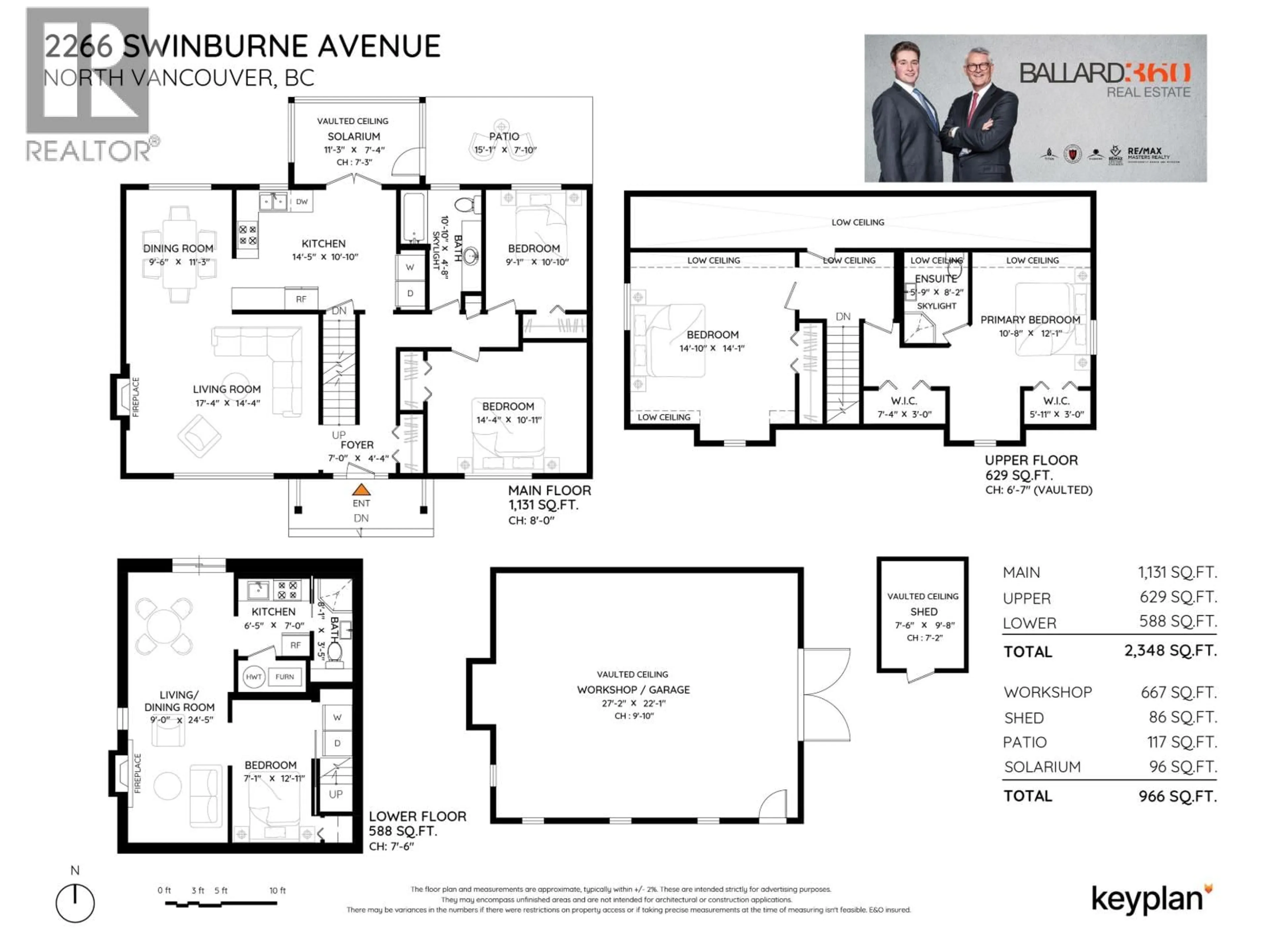 Floor plan for 2266 SWINBURNE AVENUE, North Vancouver British Columbia V7H1L1