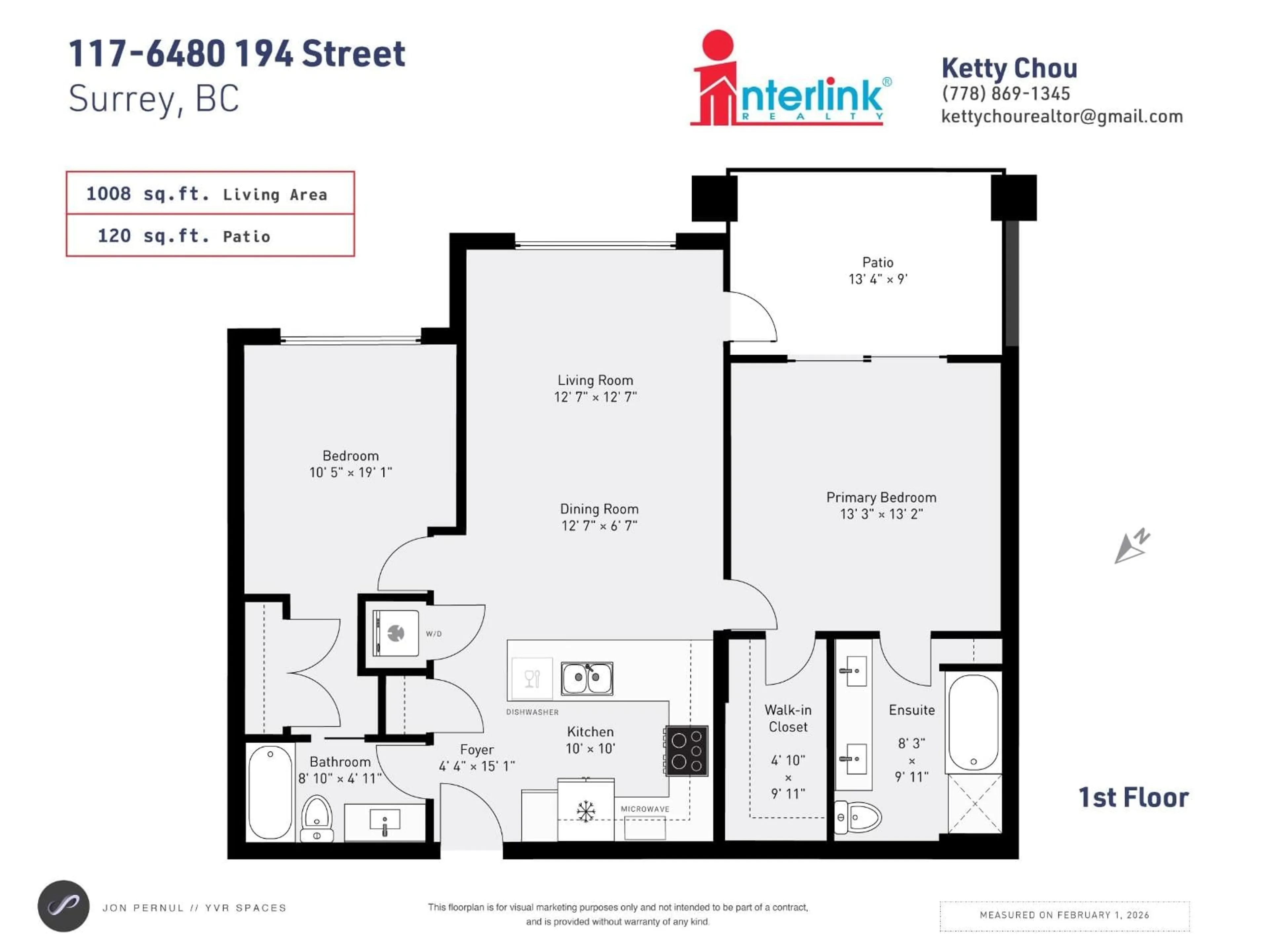 Floor plan for 117 - 6480 194 STREET, Surrey British Columbia V4N6J9