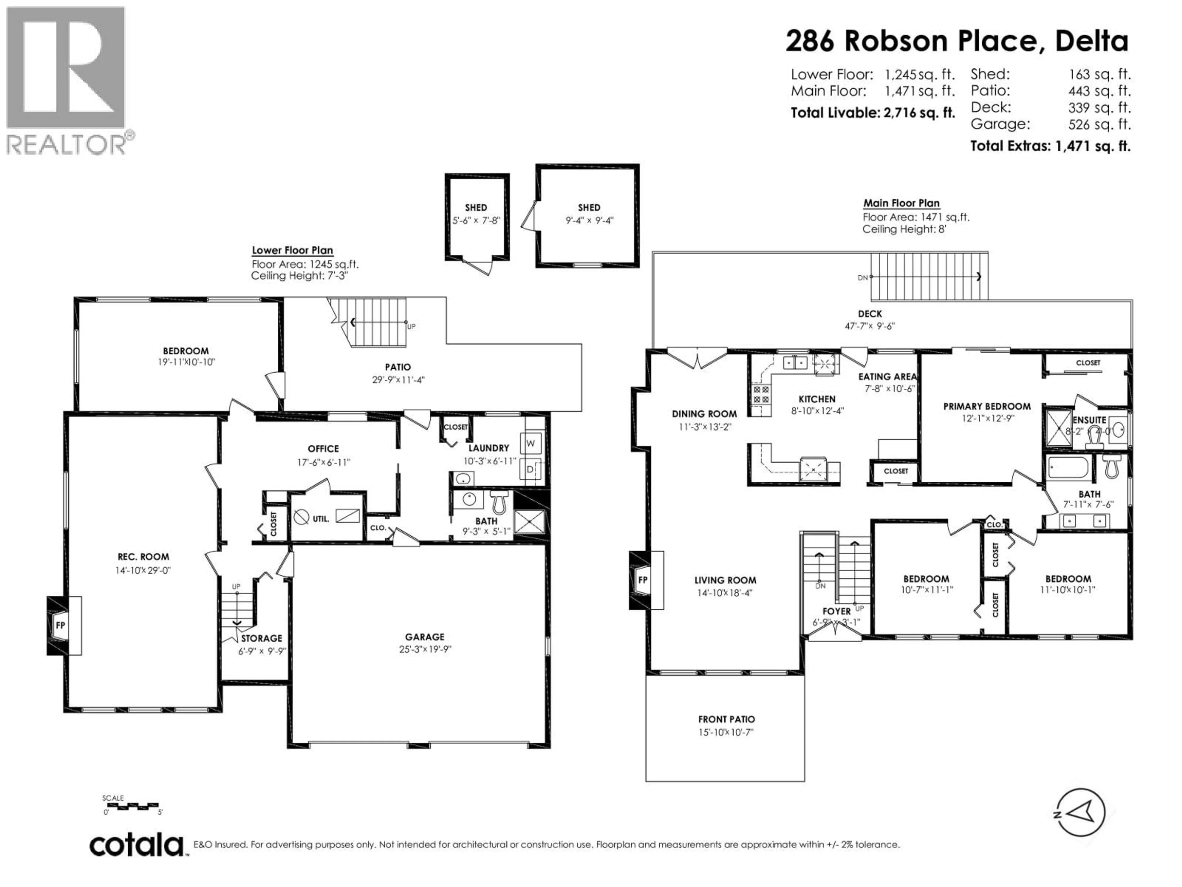 Floor plan for 286 ROBSON PLACE, Delta British Columbia V4M3P4