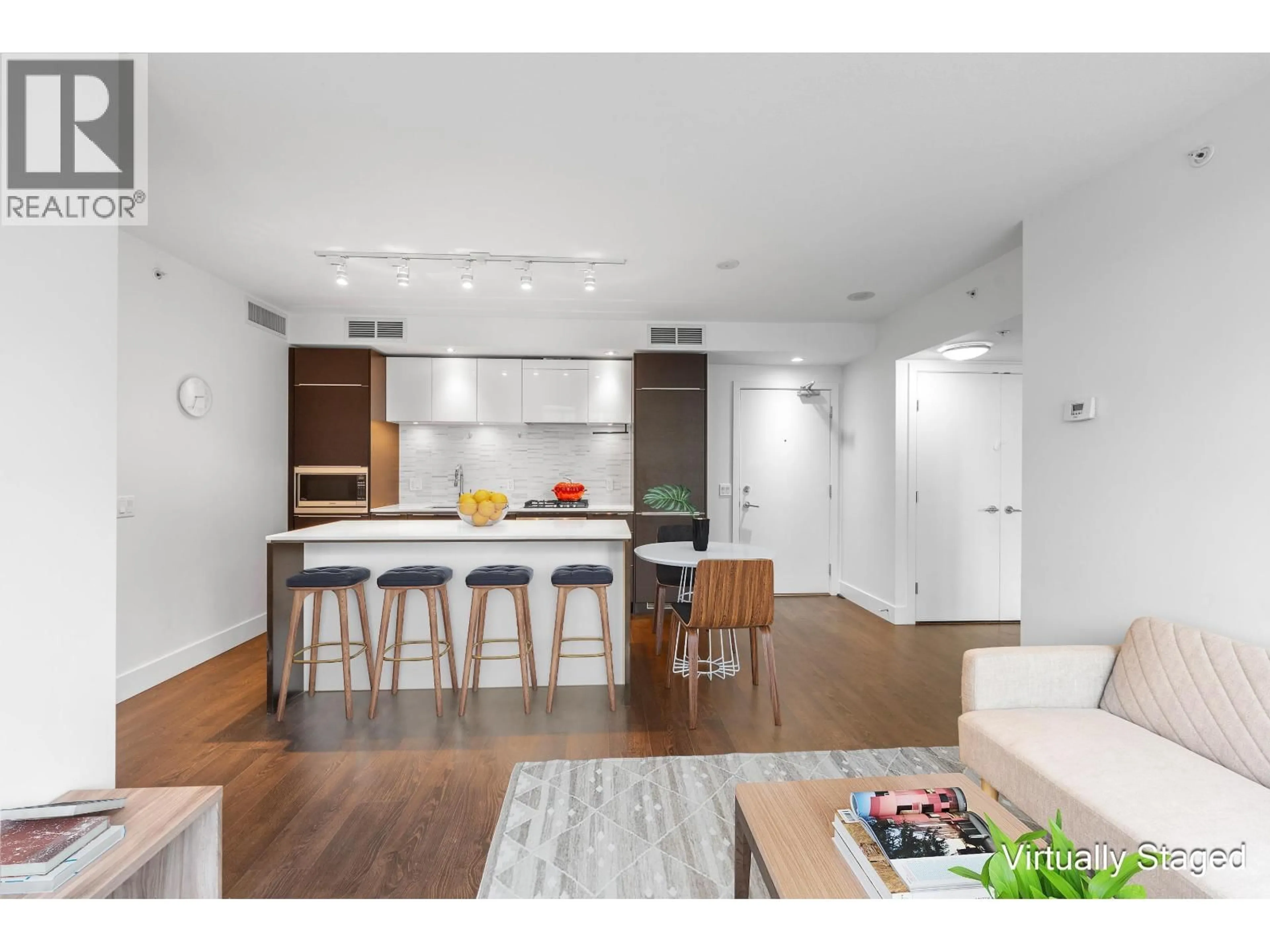 Open concept kitchen, wood/laminate floor for 621 - 5233 GILBERT ROAD, Richmond British Columbia V7C0B3