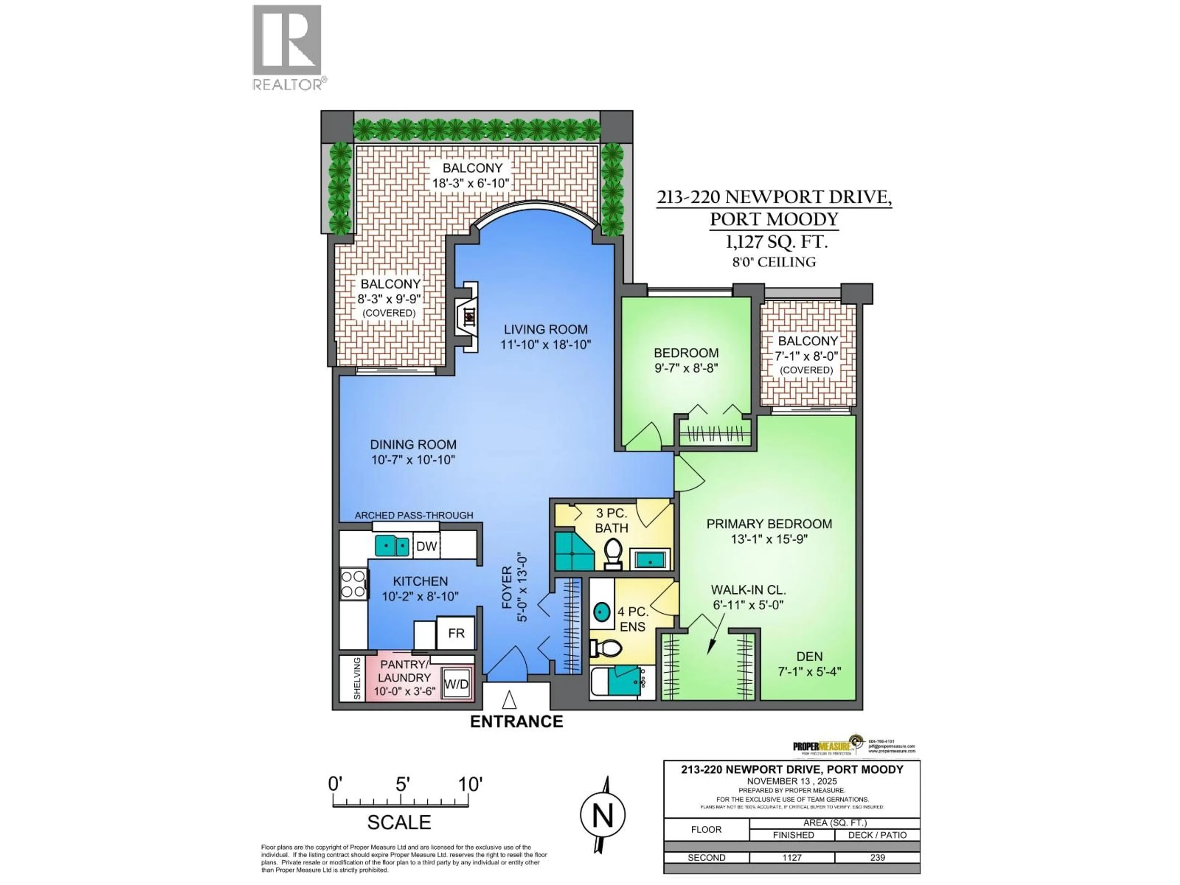 Floor plan for 213 - 220 NEWPORT DRIVE, Port Moody British Columbia V3H5B8