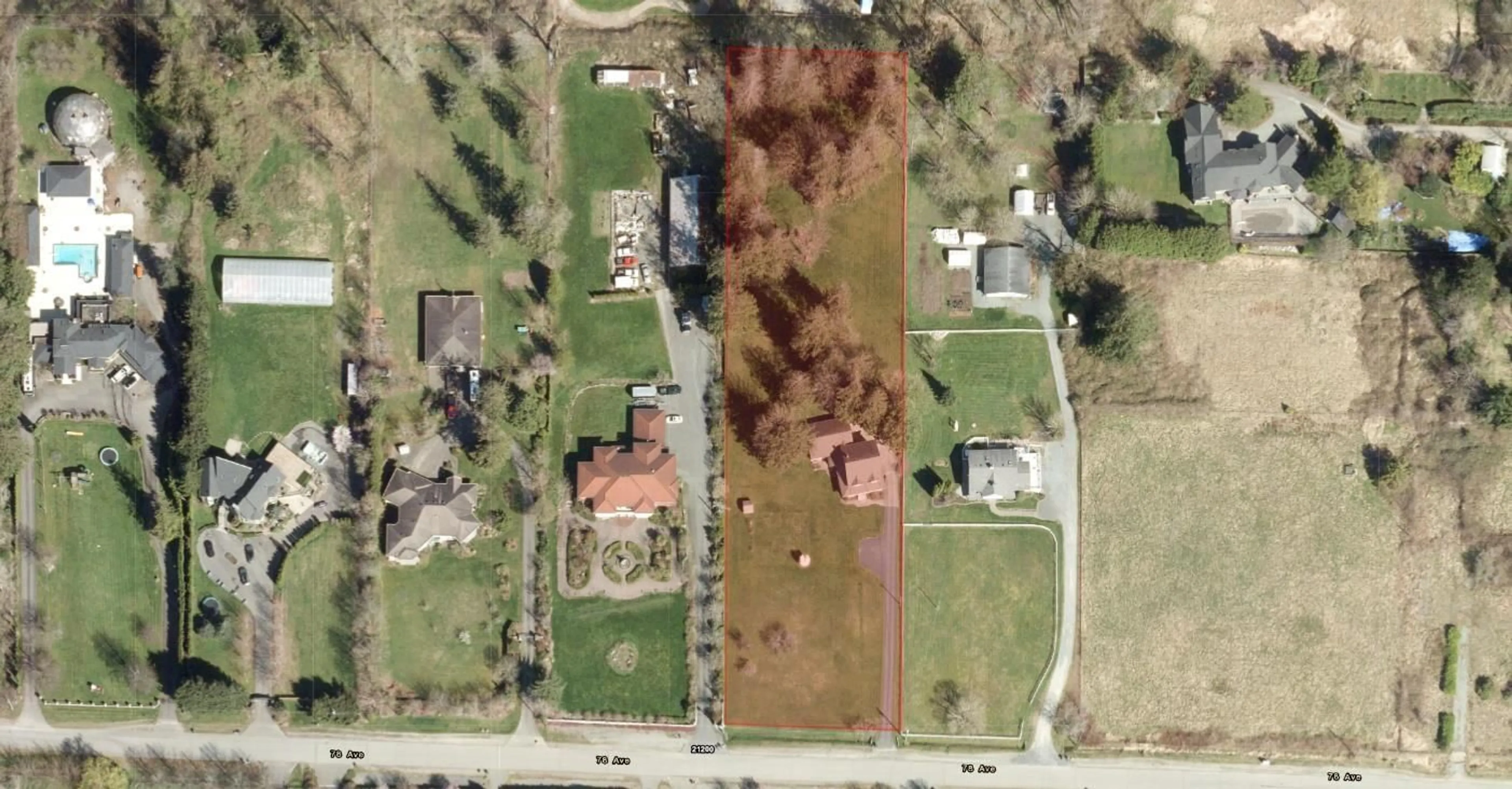 A pic from outside/outdoor area/front of a property/back of a property/a pic from drone, street for 21457 78 AVENUE, Langley British Columbia V2Y2E9