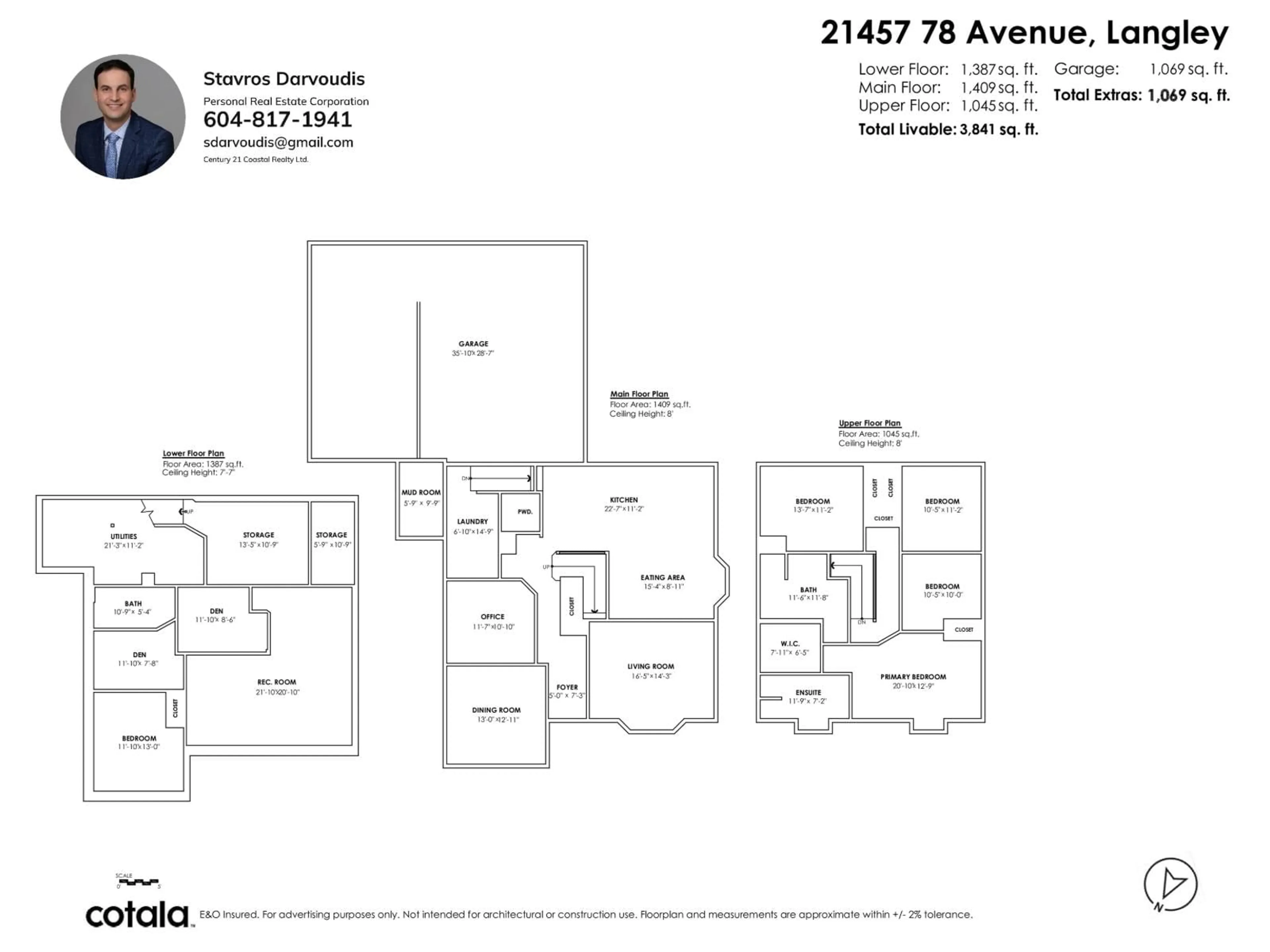 Floor plan for 21457 78 AVENUE, Langley British Columbia V2Y2E9