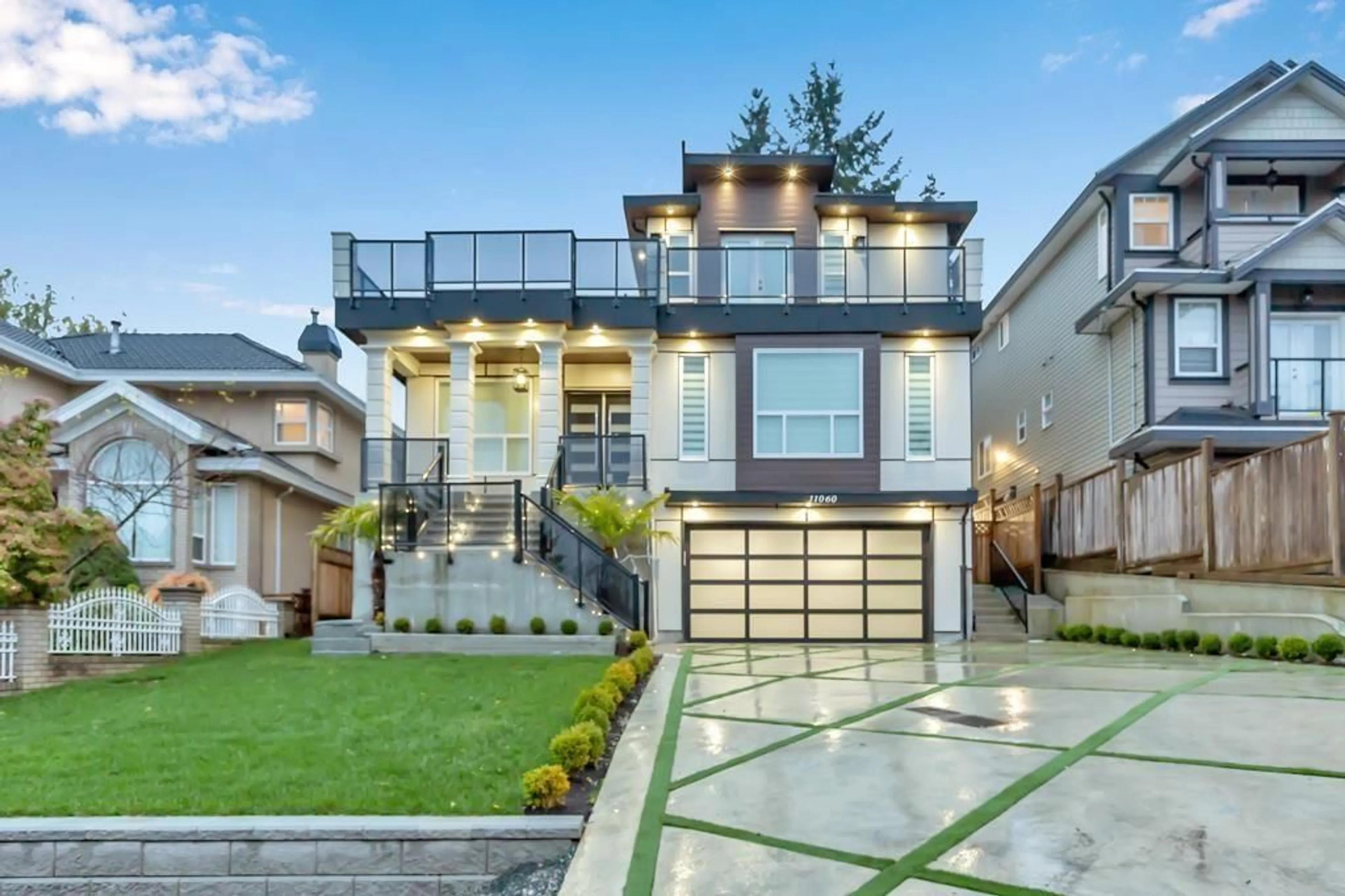 Home with vinyl exterior material, street for 11060 129 STREET, Surrey British Columbia V3T3J4