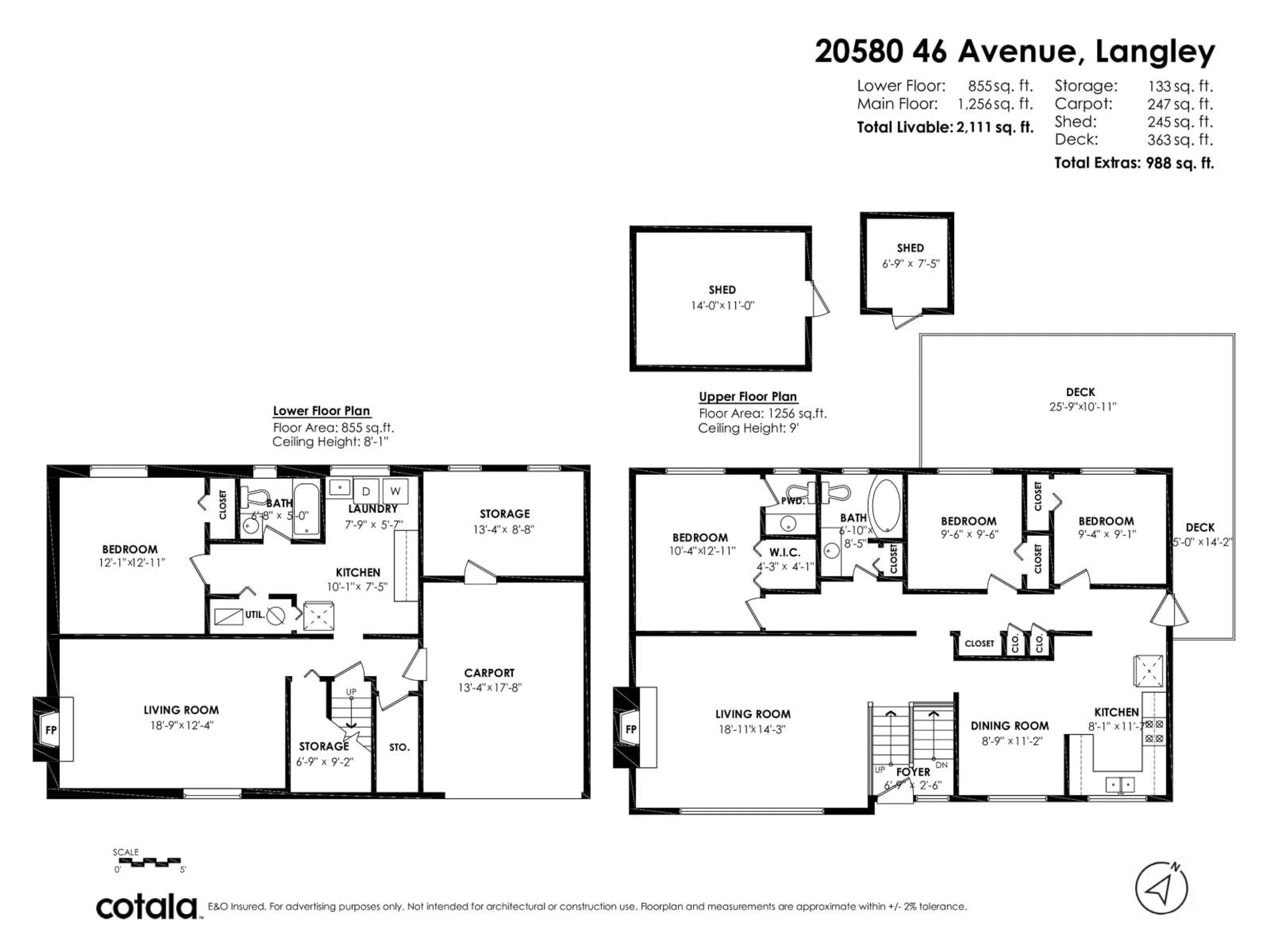 Floor plan for 20580 46 AVENUE, Langley British Columbia V3A3H6