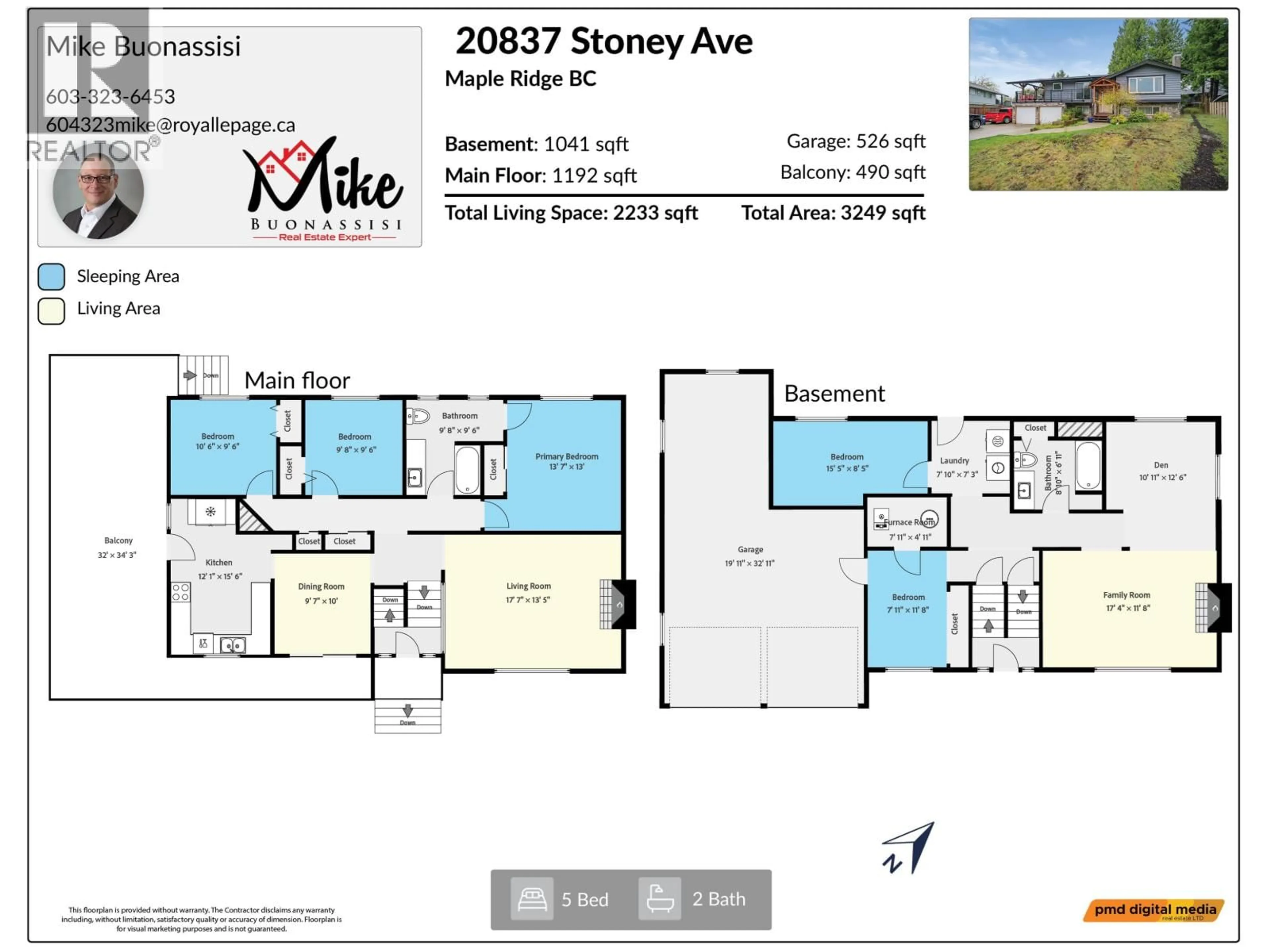 Floor plan for 20837 STONEY AVENUE, Maple Ridge British Columbia V2X7T2