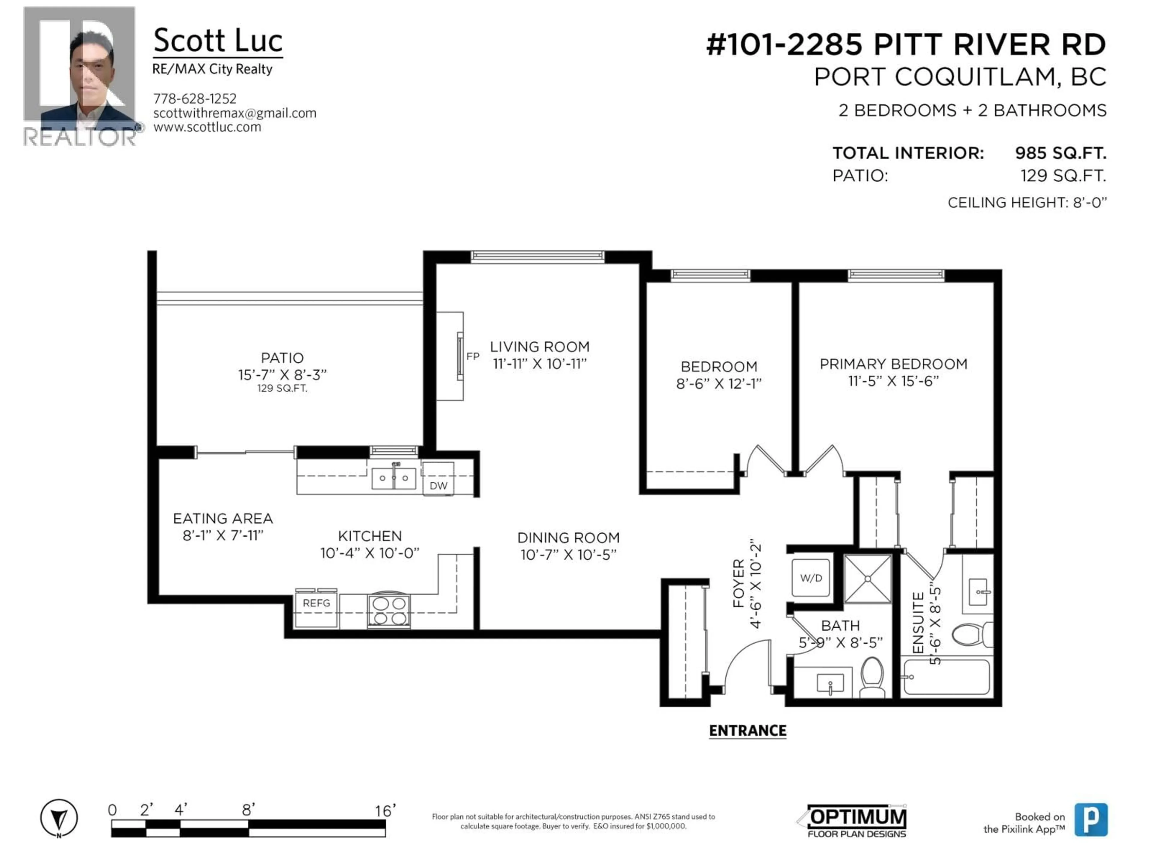 Floor plan for 101 - 2285 PITT RIVER ROAD, Port Coquitlam British Columbia V3C1R7