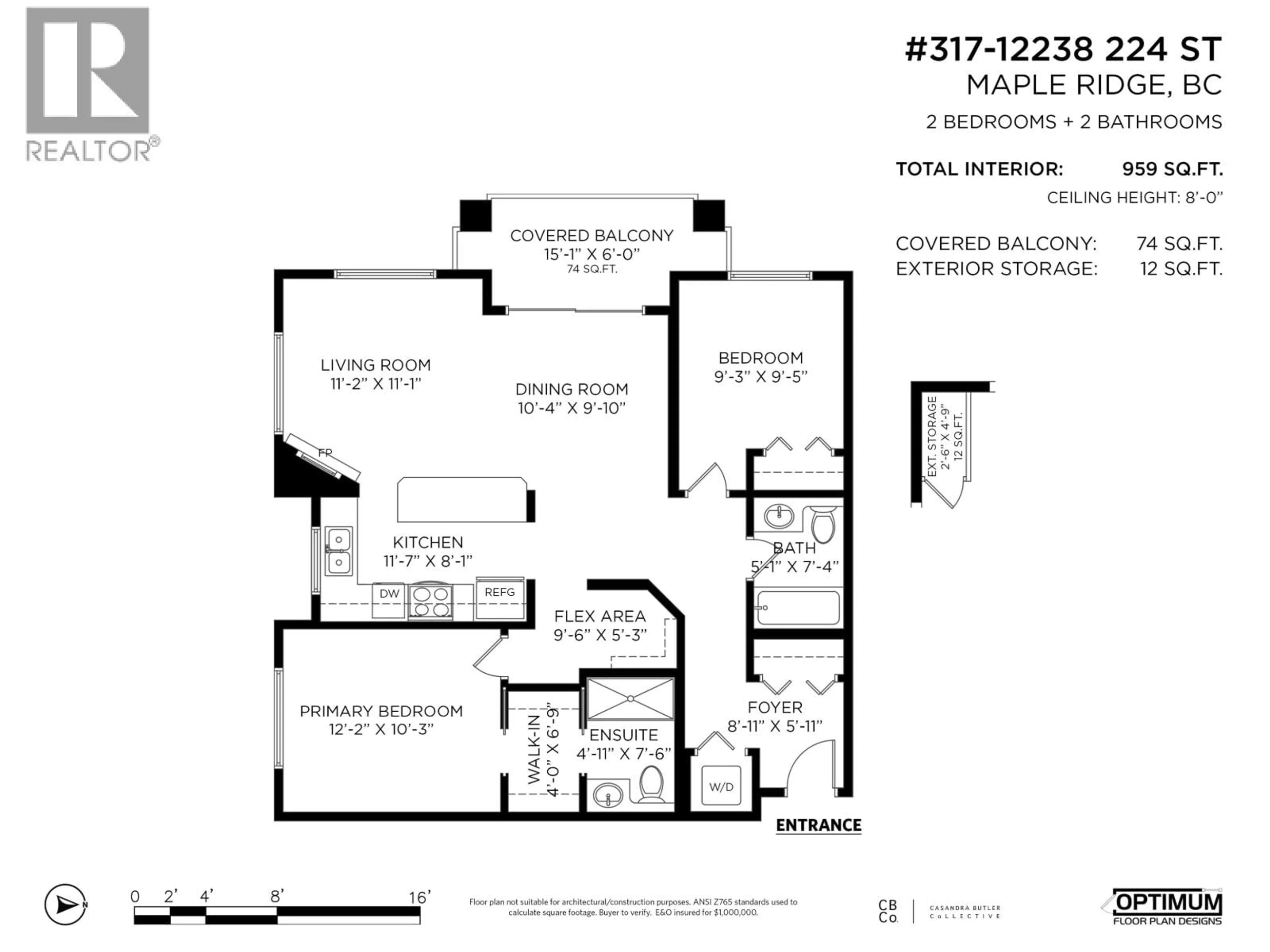 Floor plan for 317 - 12238 224 STREET, Maple Ridge British Columbia V2X8W5