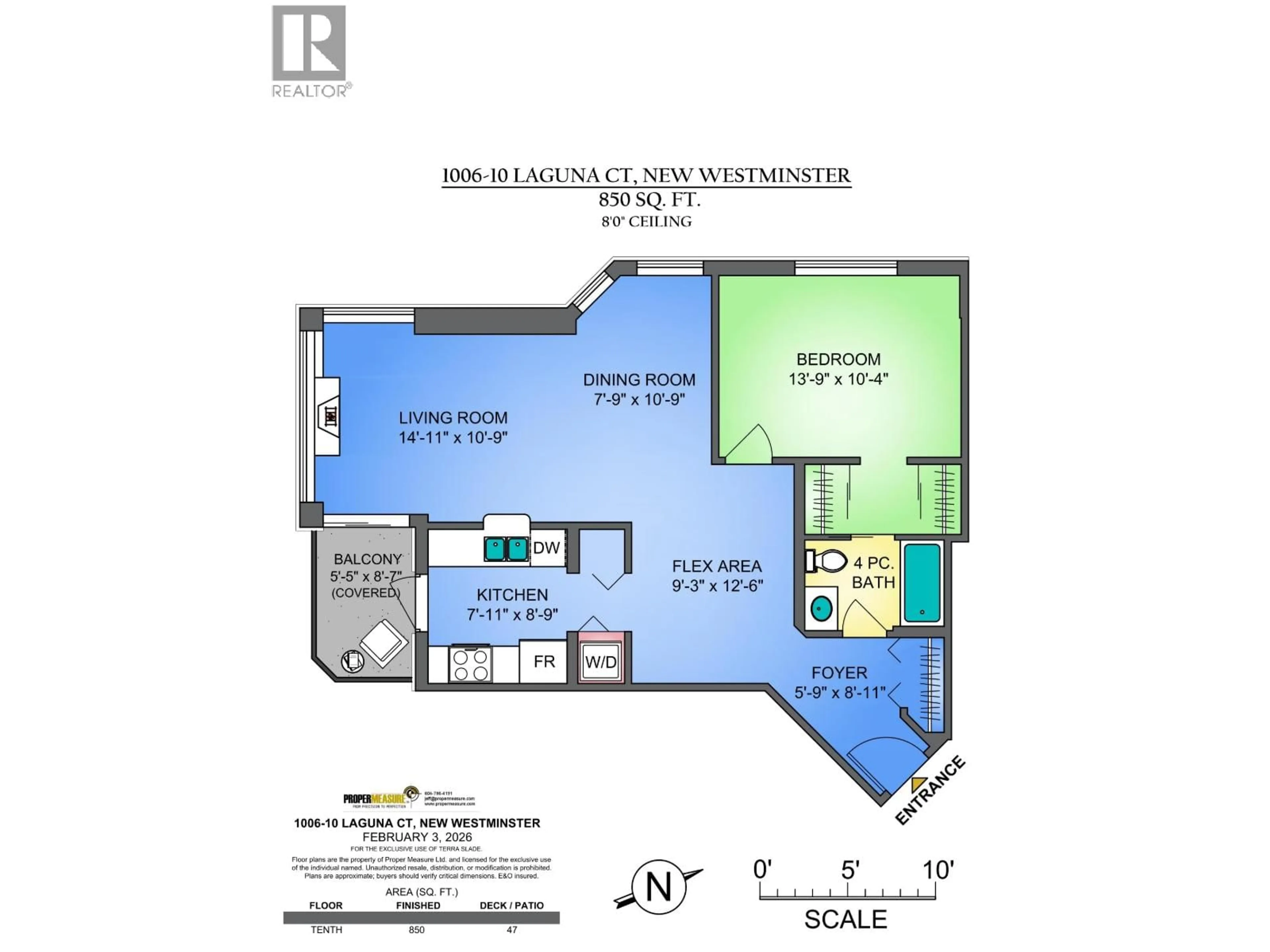 Floor plan for 1006 - 10 LAGUNA COURT, New Westminster British Columbia V3M6W3