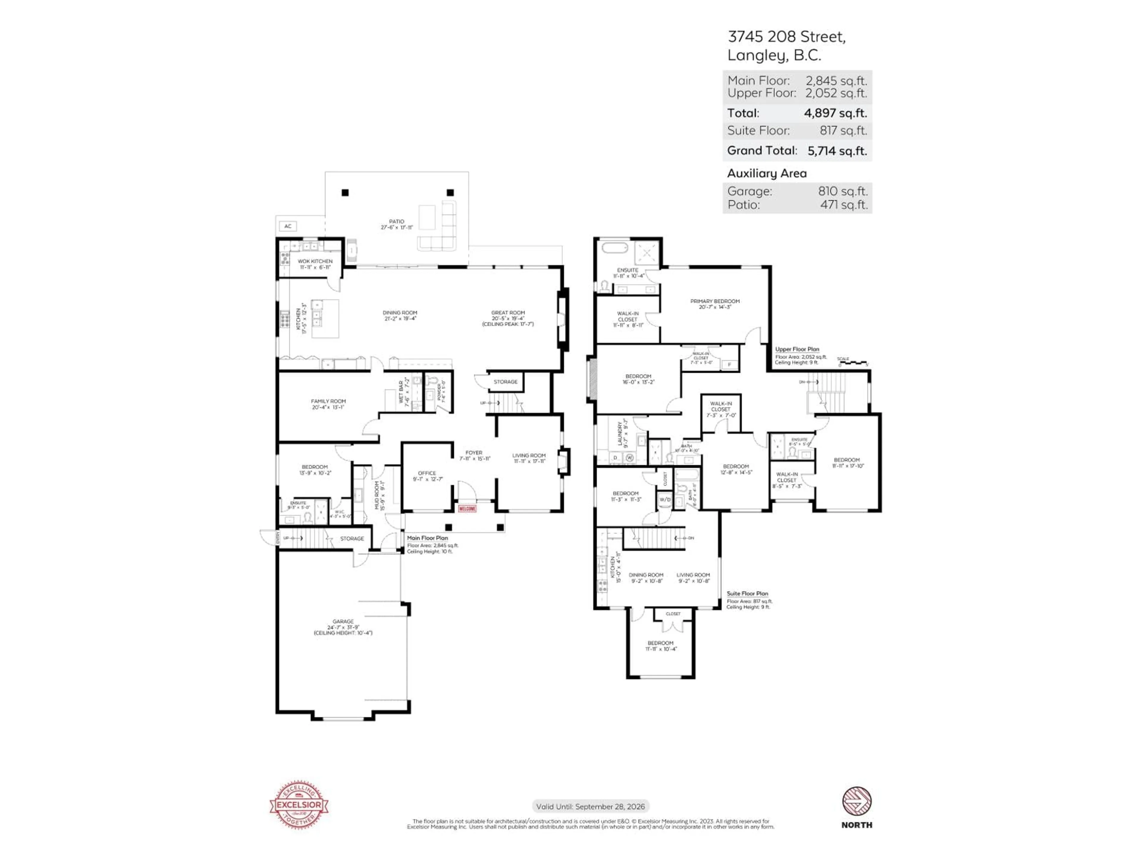 Floor plan for 3745 208 STREET, Langley British Columbia V3A4X6