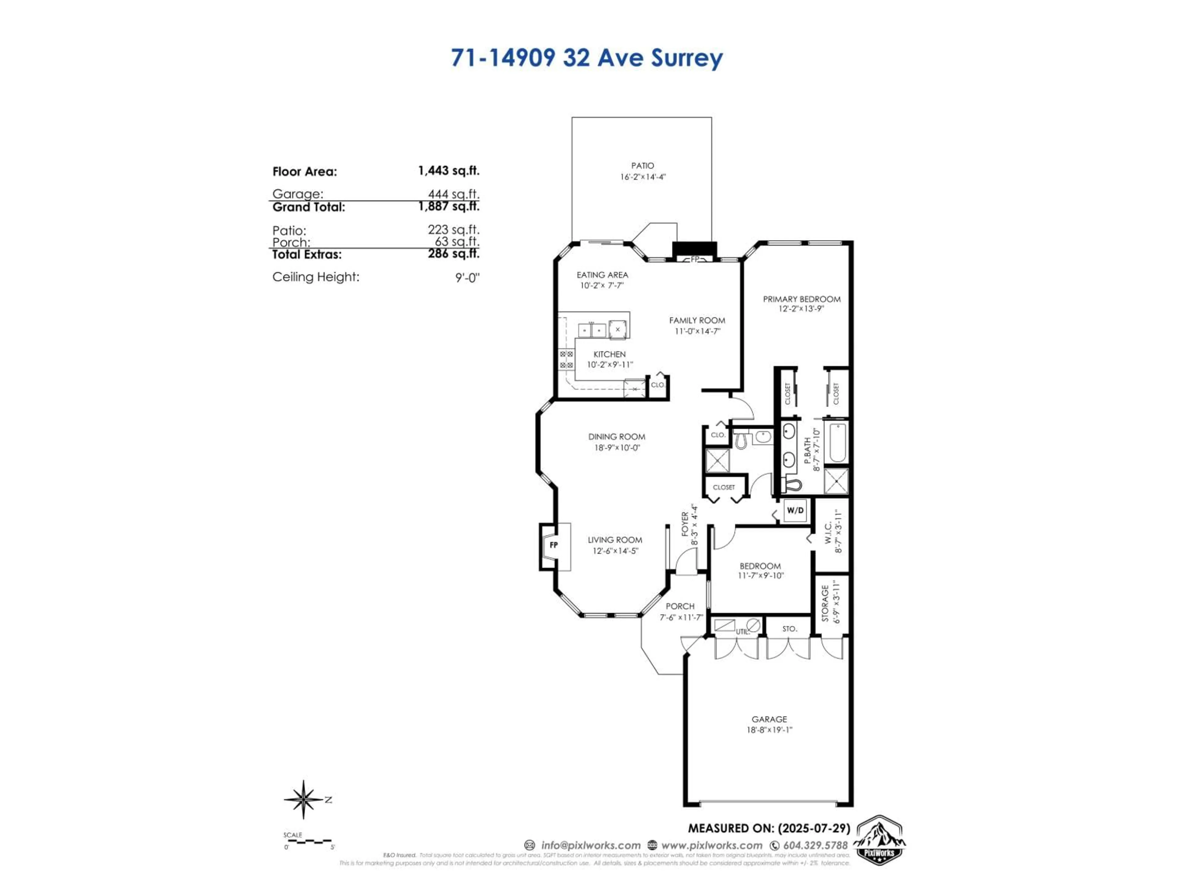 Floor plan for 71 - 14909 32 AVENUE, Surrey British Columbia V4P1A4