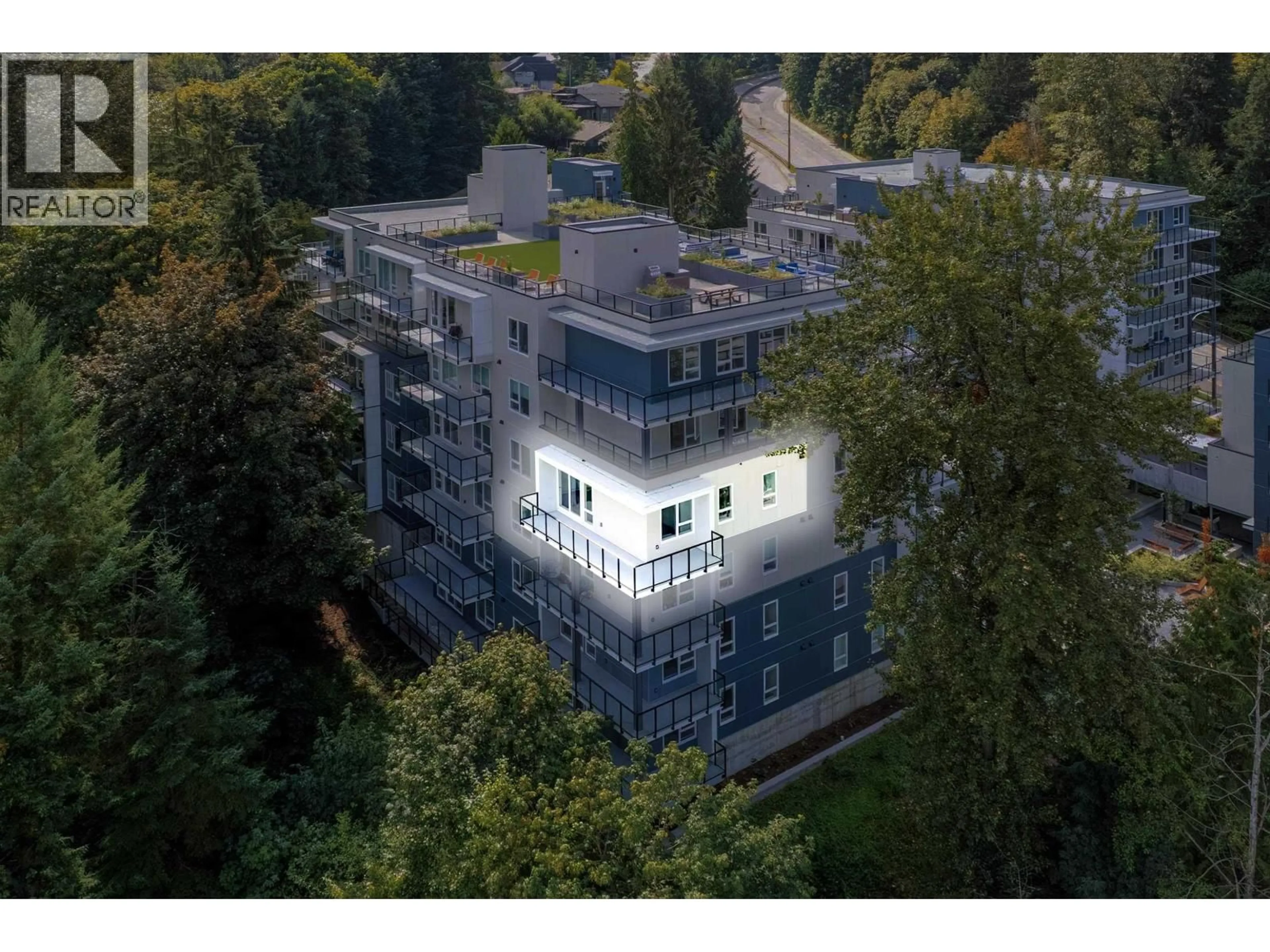 A pic from outside/outdoor area/front of a property/back of a property/a pic from drone, building for 406 - 2002 ST. GEORGE STREET, Port Moody British Columbia V3H0N4