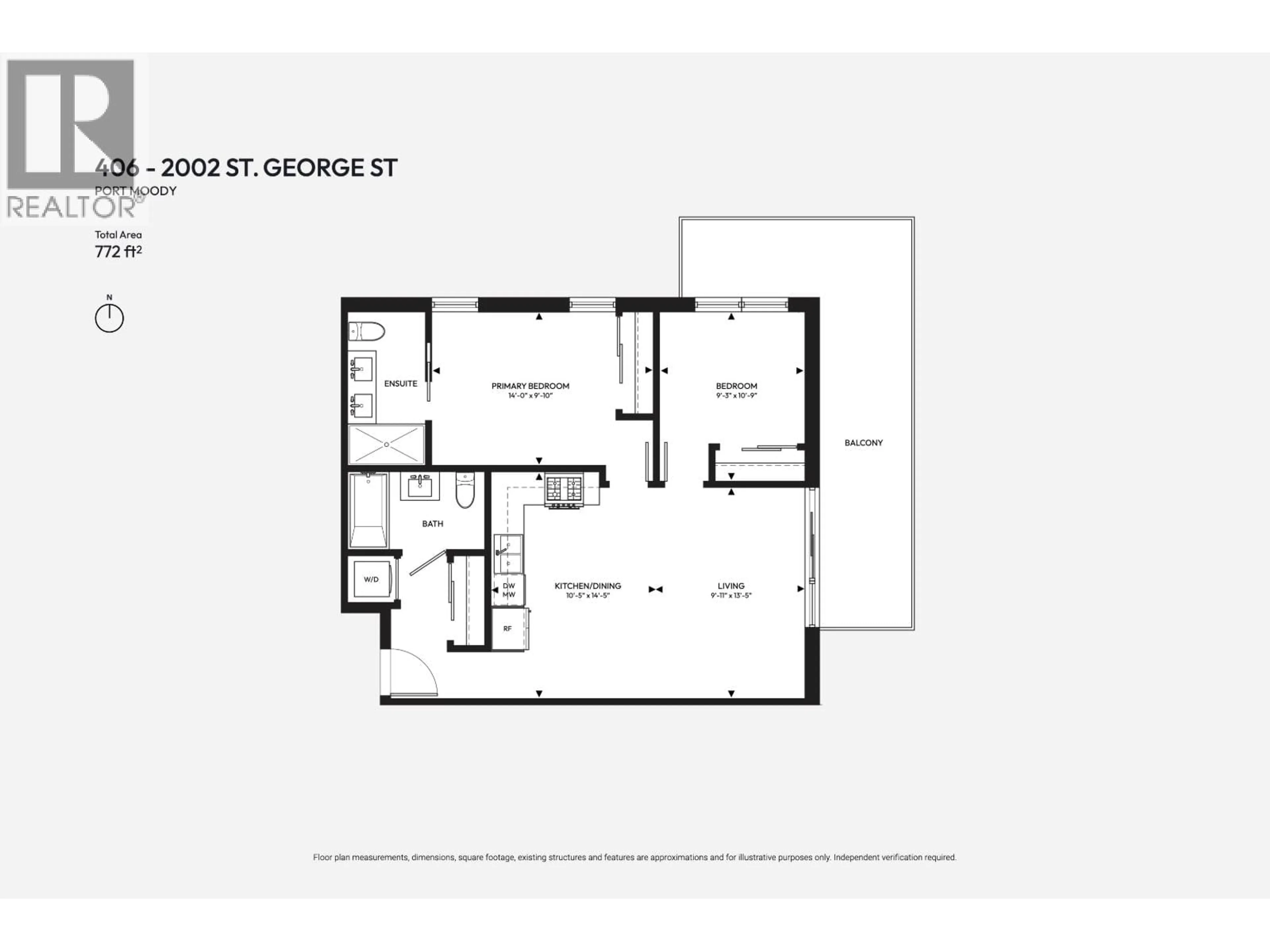 Floor plan for 406 - 2002 ST. GEORGE STREET, Port Moody British Columbia V3H0N4