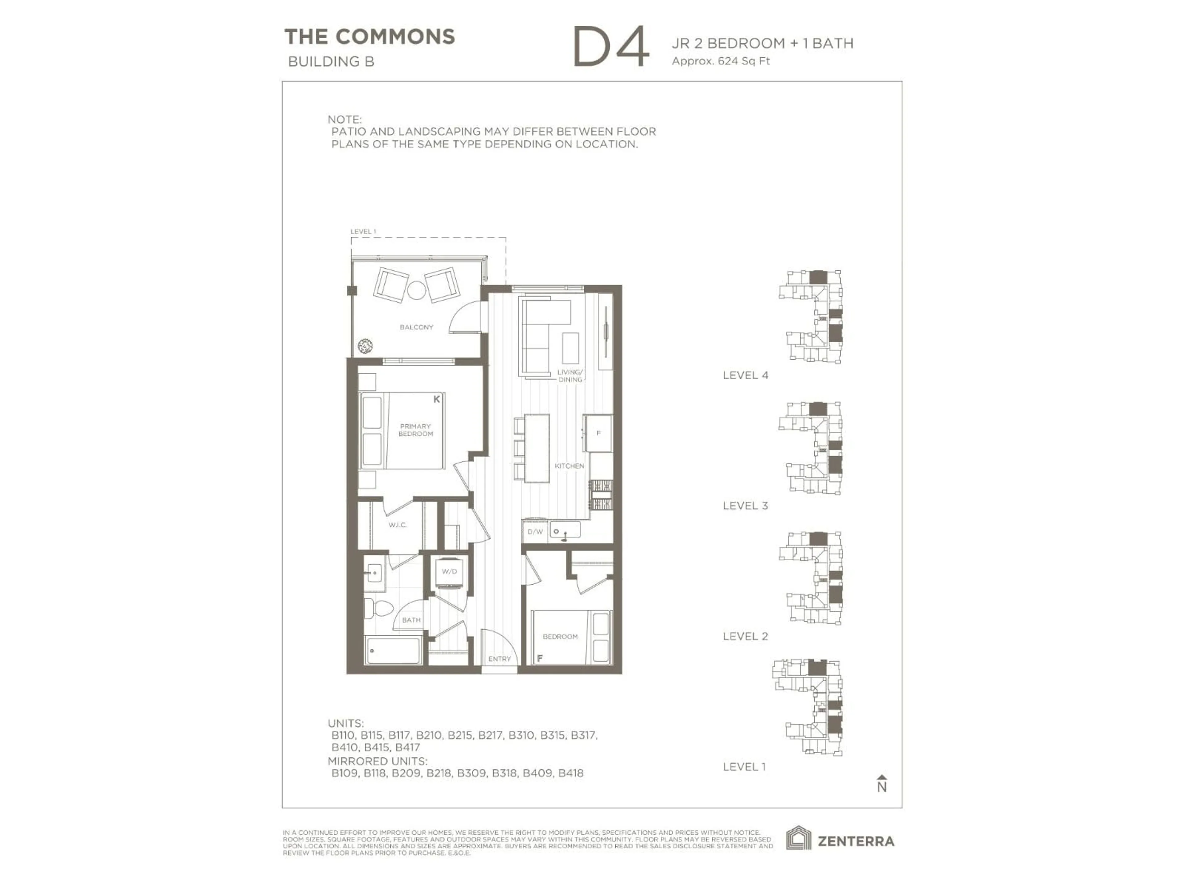 Floor plan for B217 - 8230 208B AVENUE, Langley British Columbia V2Y2C4